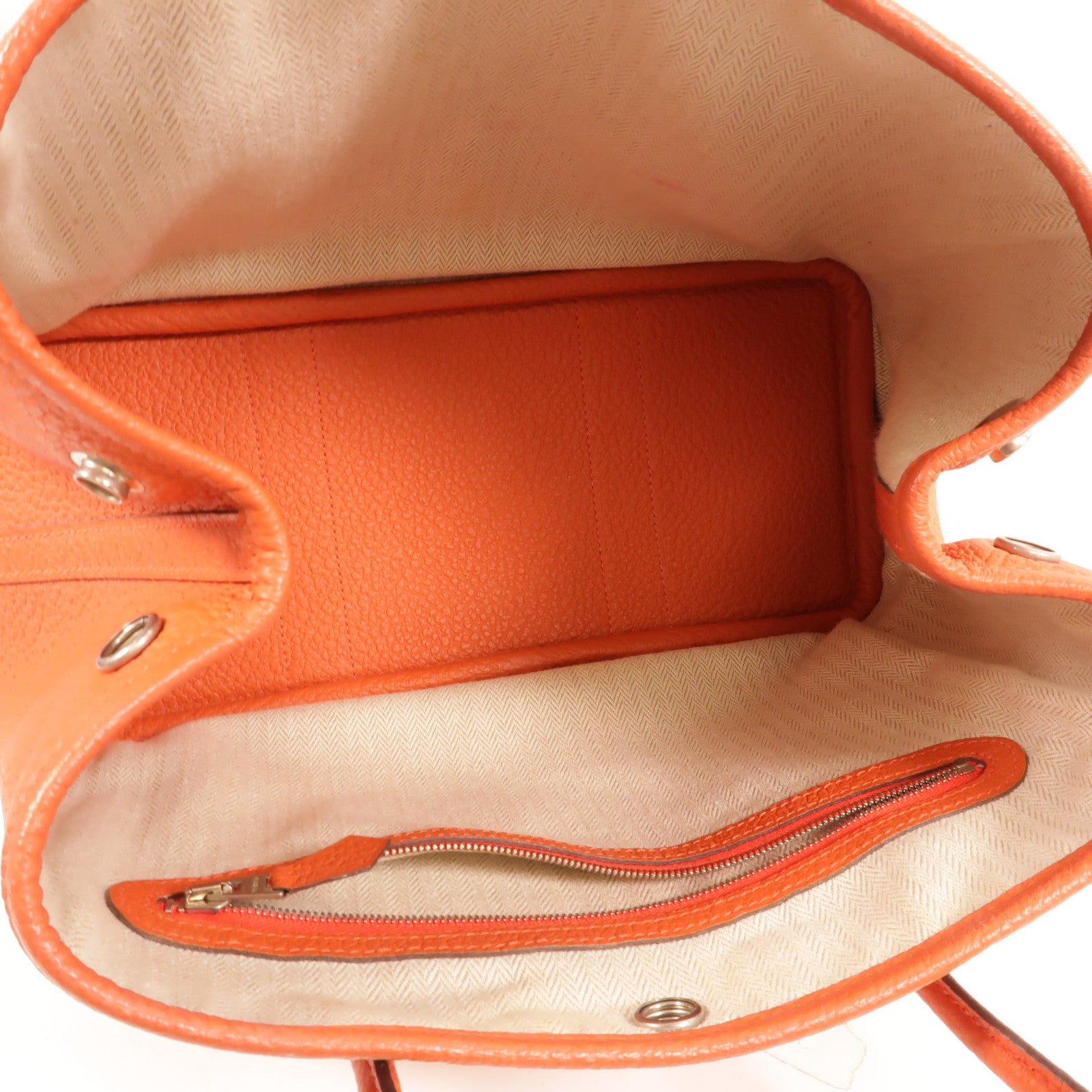 HERMES Clemence皮革Garden Party TPM手挽袋Capucine