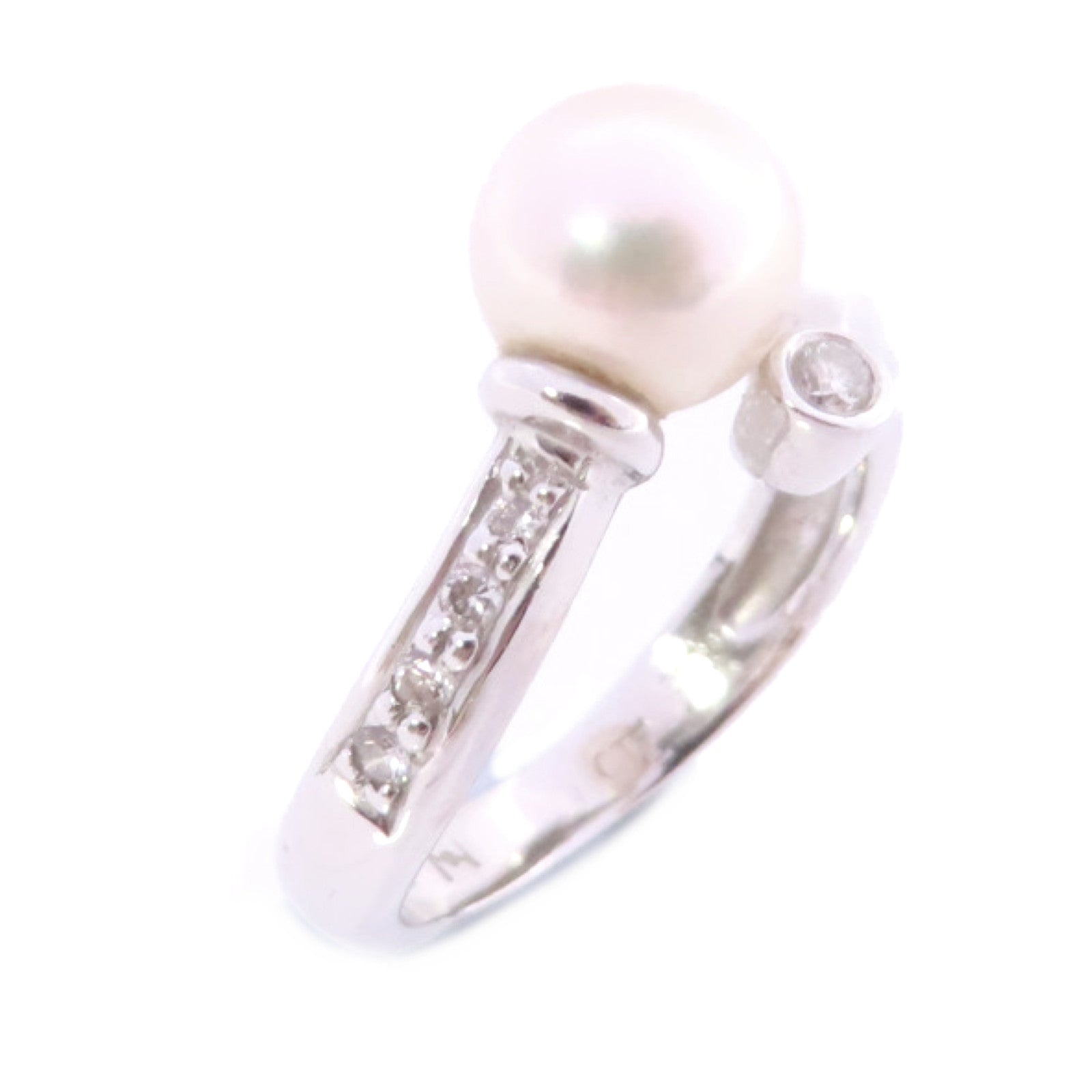 JEWELRY Pearl Ring US#4.75 18K White Gold