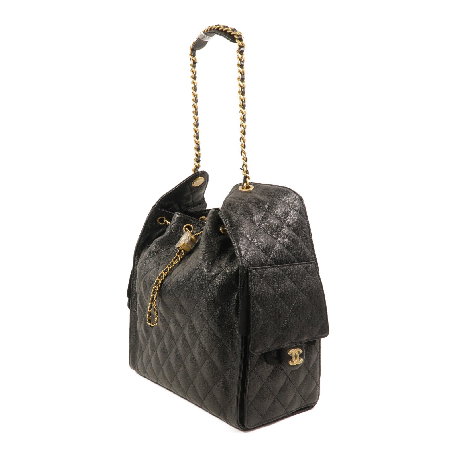CHANEL 牛皮皮革Chanel 25 Medium鏈帶肩背袋