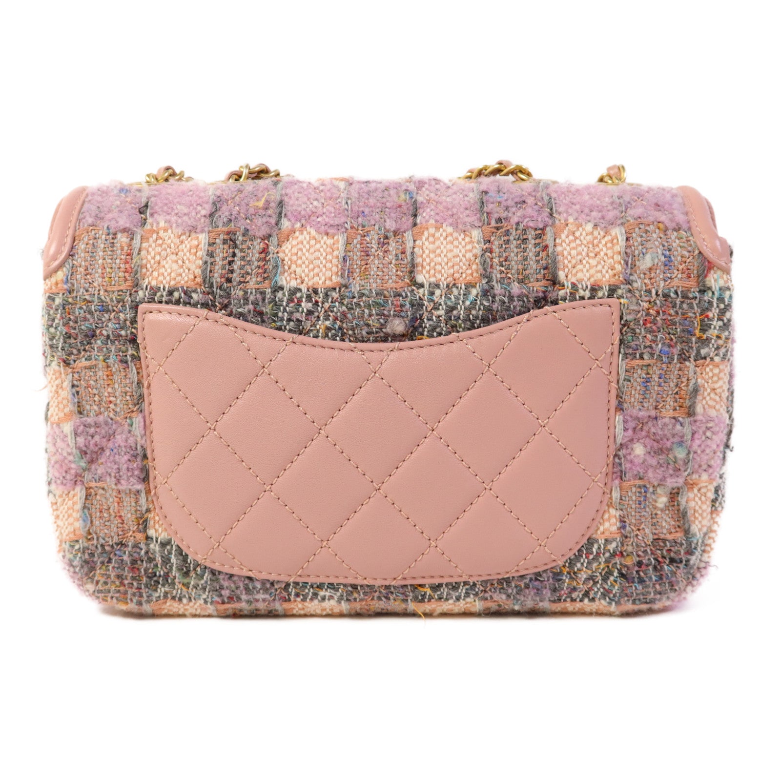 CHANEL 粗花呢CC Filigree Flap金扣鏈帶肩背袋