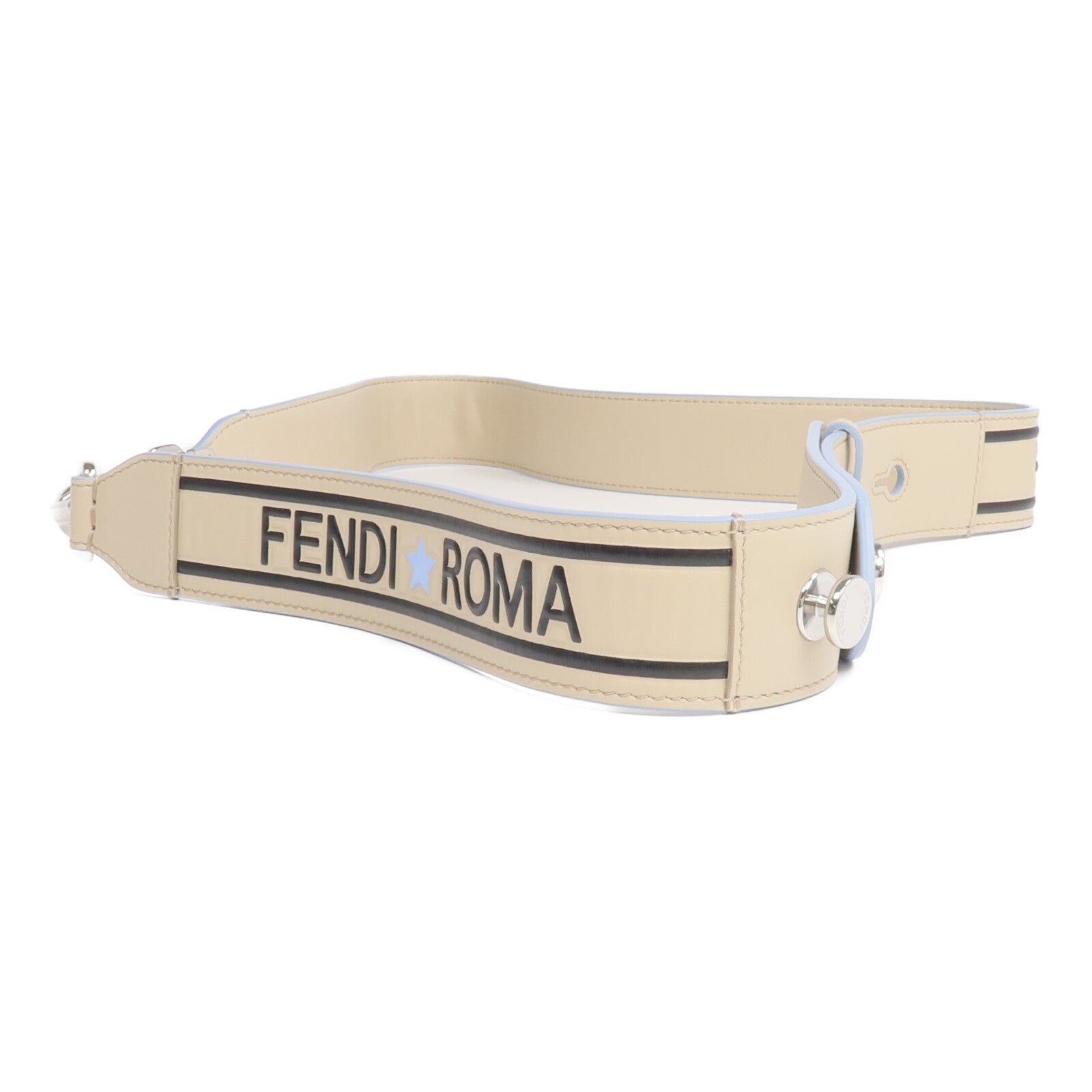 FENDI 【激減優惠】牛皮皮革Shoulder Strap銀扣肩帶