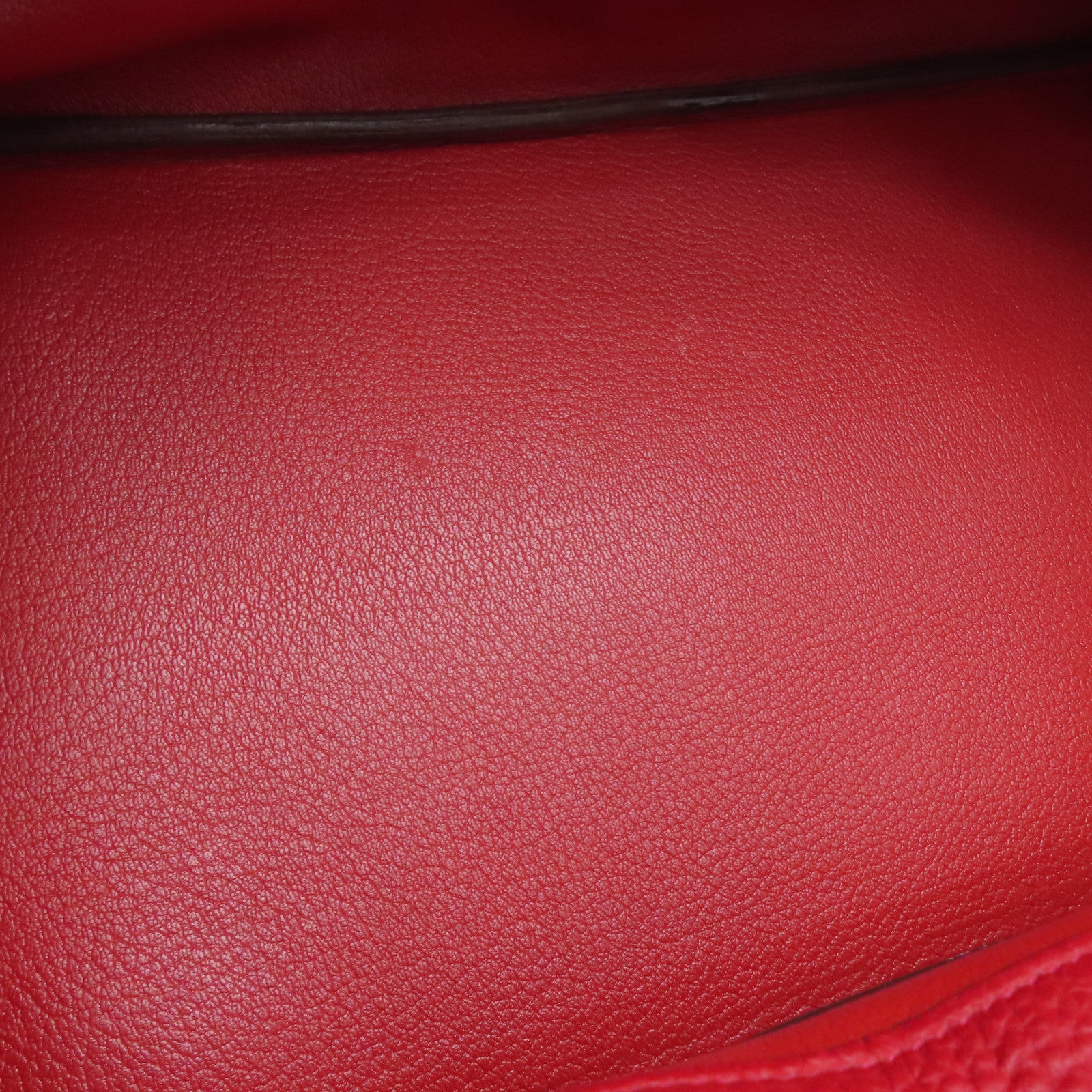 HERMES Clemence皮革Shoulder Birkin銀扣肩背袋紅色