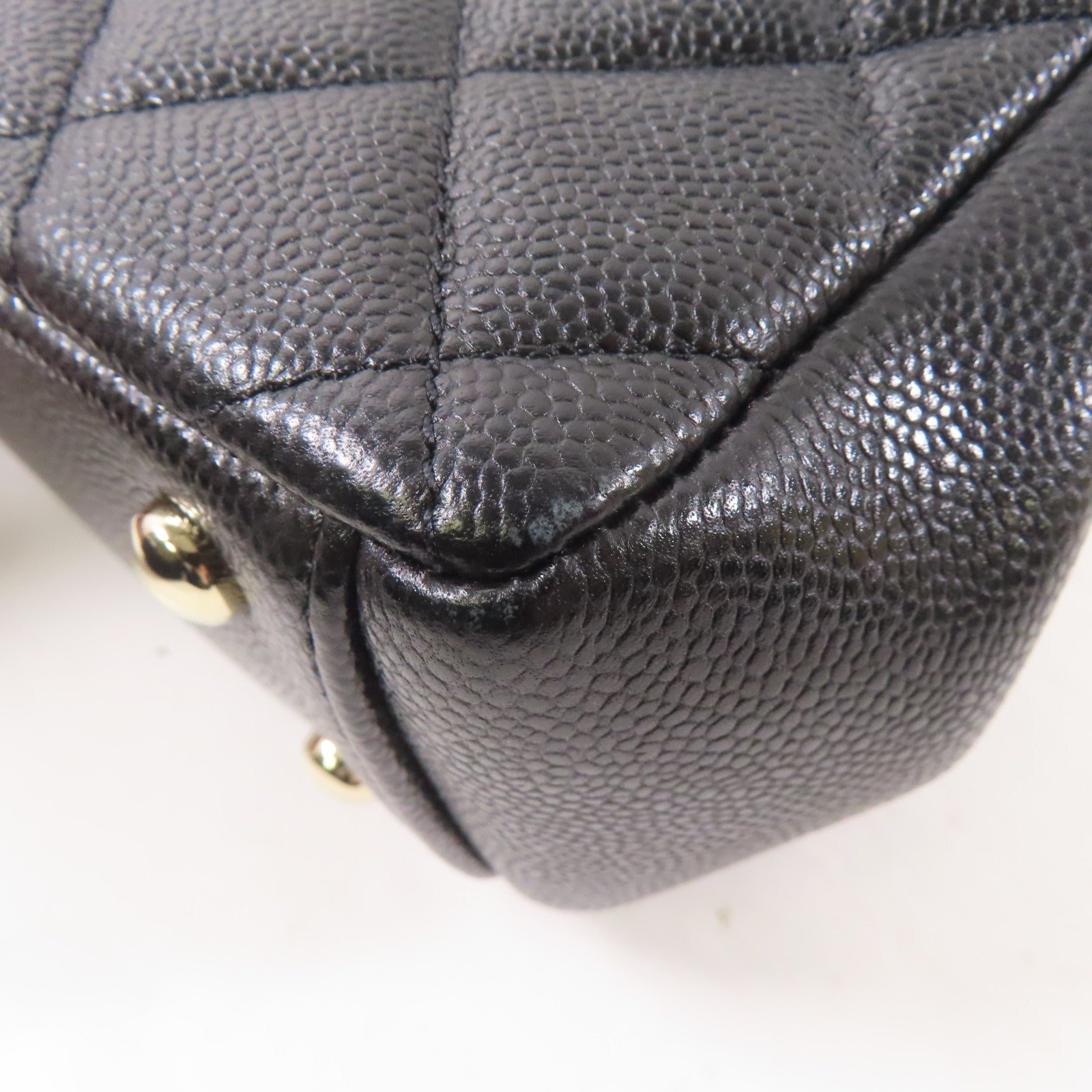CHANEL 牛皮皮革2 Way Shoulder Bag金扣手挽肩背兩用袋黑色