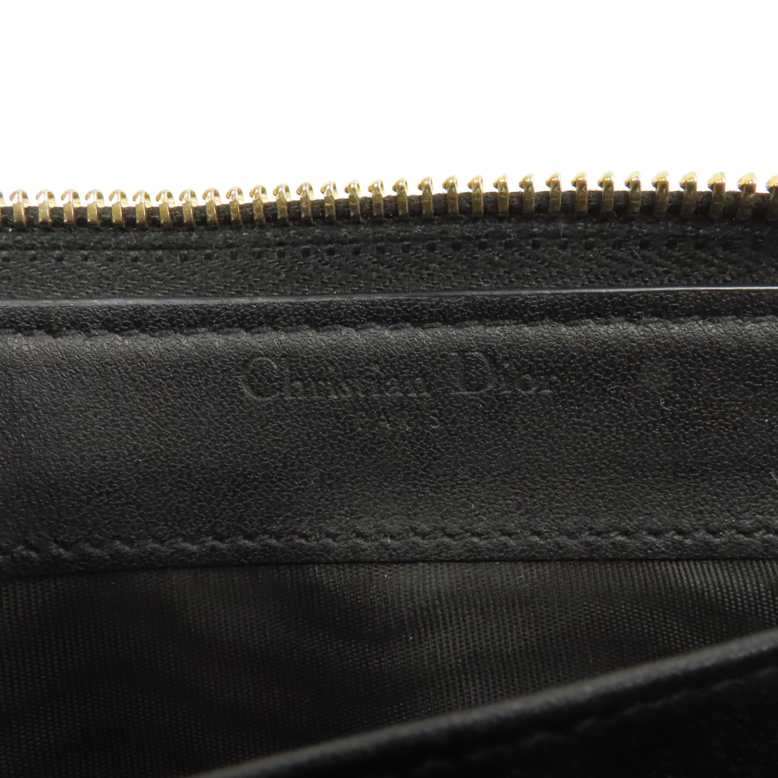 Dior 牛皮皮革Long Wallet金扣長錢包黑色