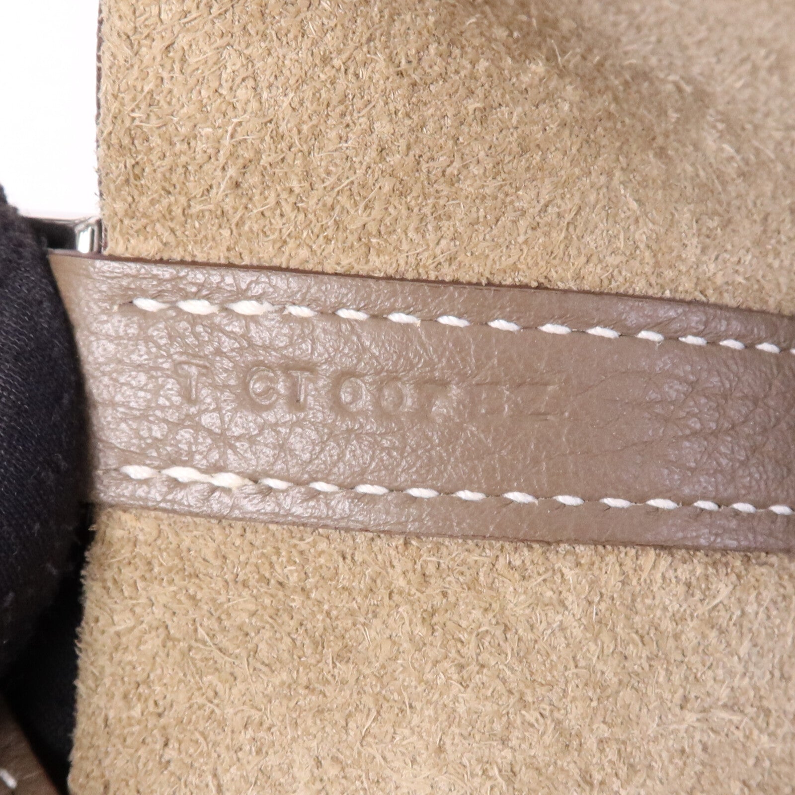 HERMES Clemence皮革Picotin MM銀扣手挽袋Etoupe