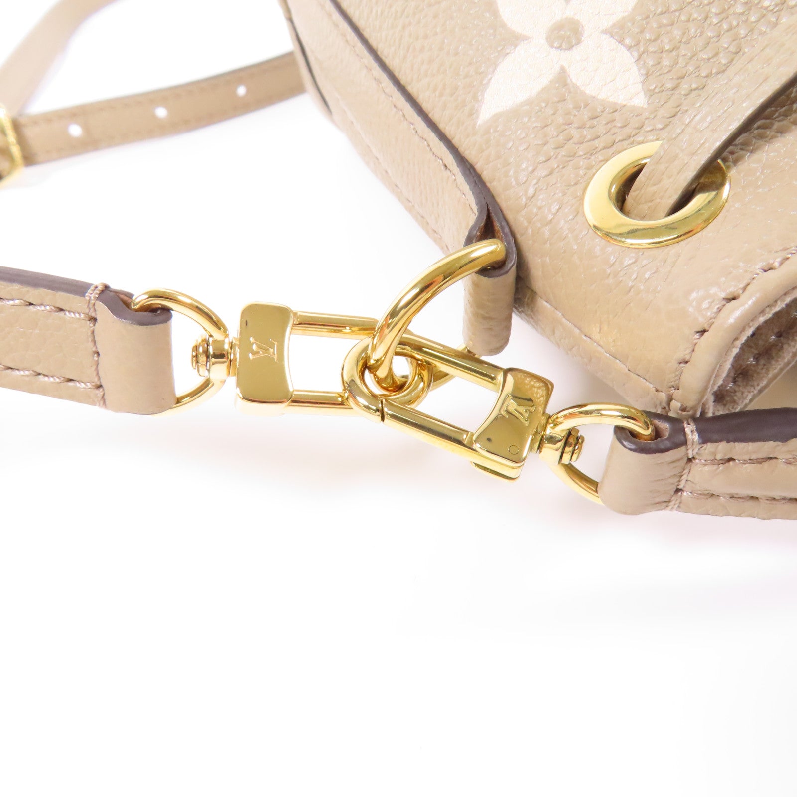 LOUIS VUITTON Monogram Empreinte Nano Noe金扣手挽肩背兩用袋