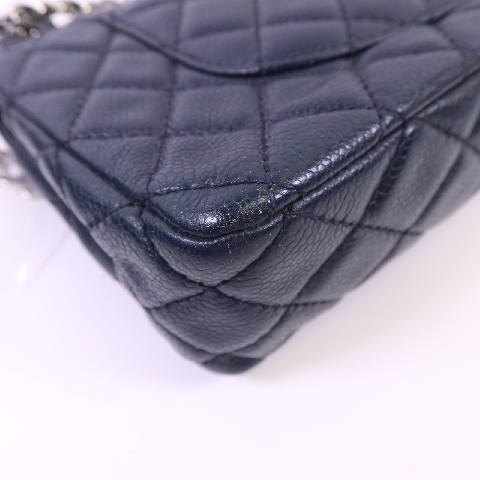 CHANEL 牛皮皮革Classic 25銀扣鏈帶肩背袋