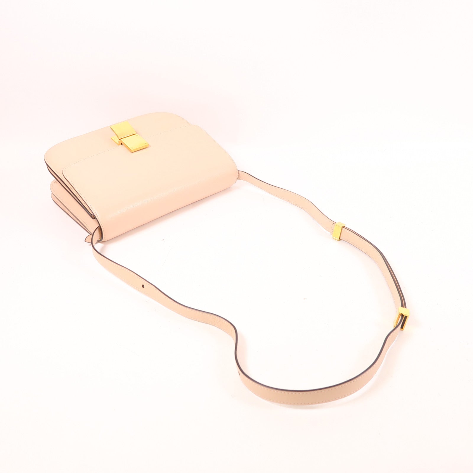 CELINE 【激減優惠】牛皮皮革Classic Box金扣肩背袋