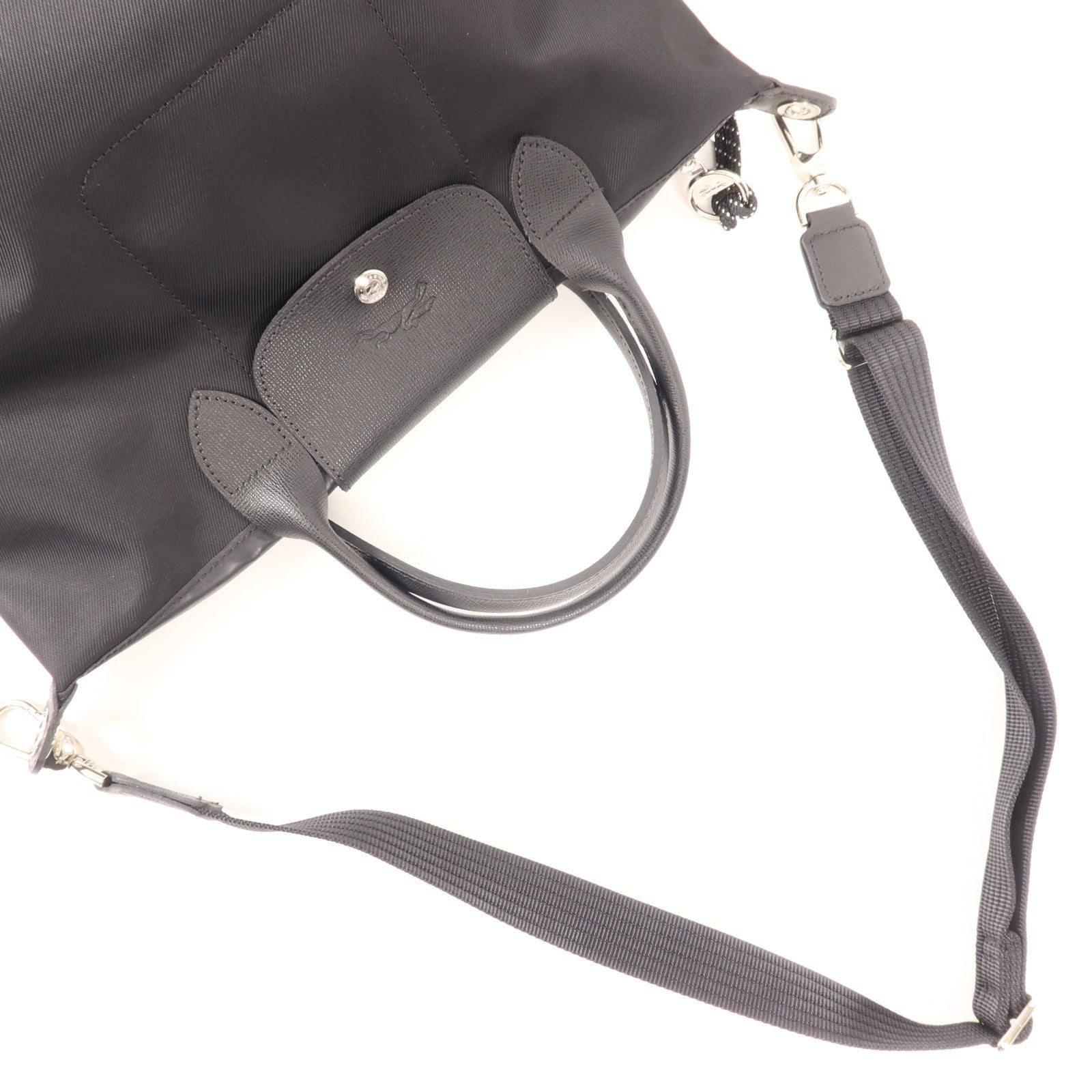 Longchamp 尼龍2 Way Shoulder Bag銀扣手挽肩背兩用袋