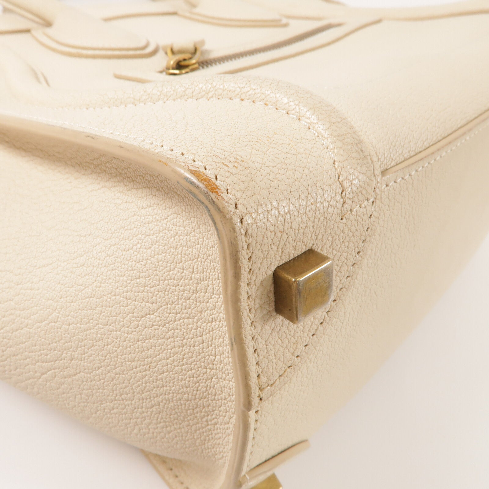 CELINE 牛皮皮革Micro Luggage手挽袋