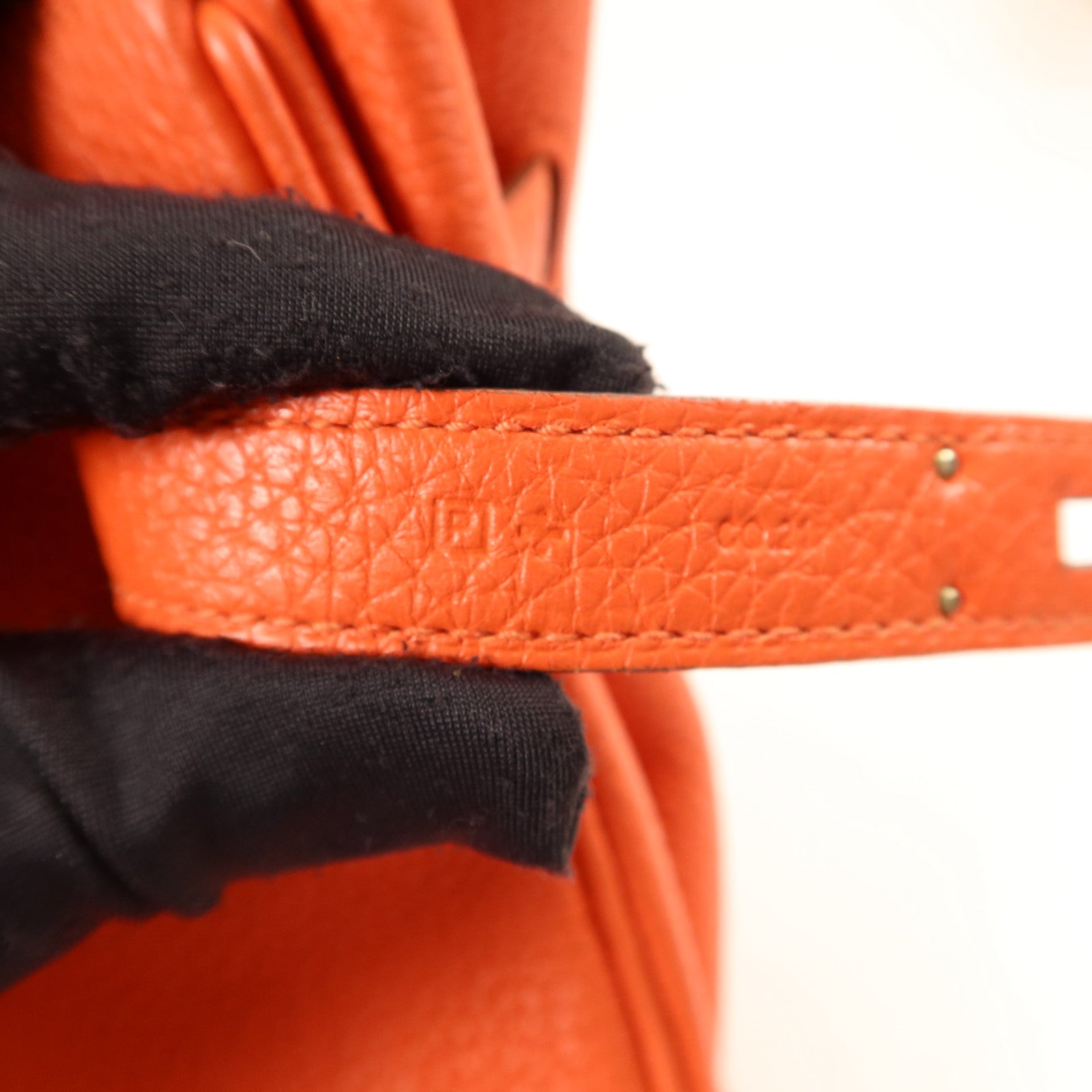HERMES Clemence皮革Birkin 35銀扣手挽袋