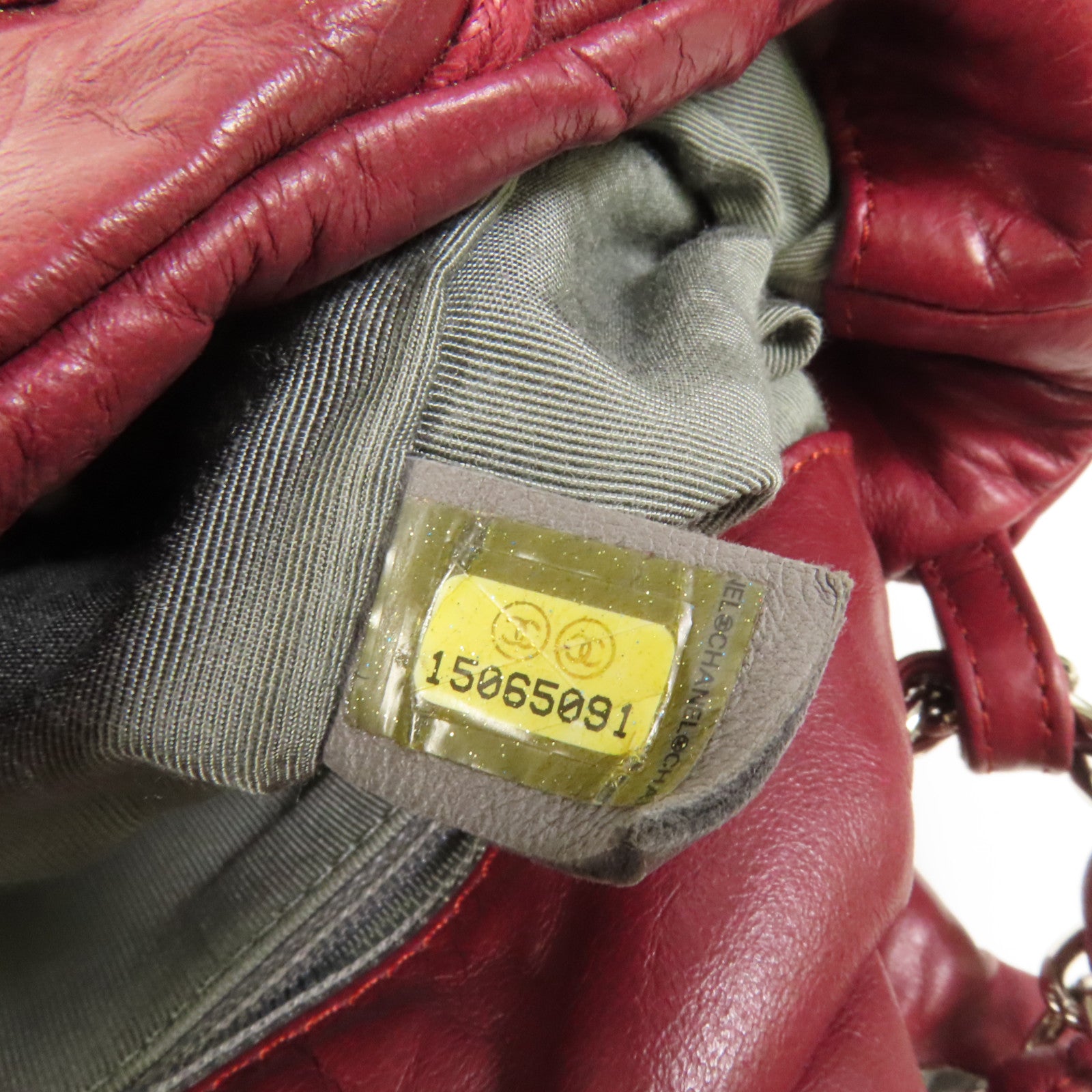 CHANEL 牛皮皮革Chain Shoulder銀扣鏈帶肩背袋