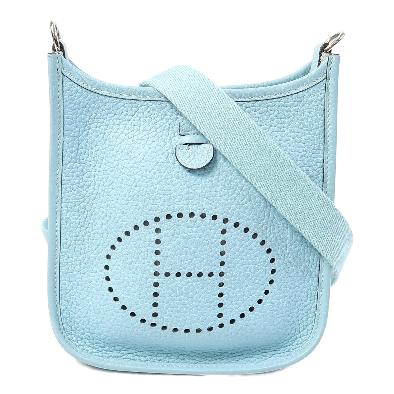 HERMES Evelyne TPM肩背袋Bleu Atoll