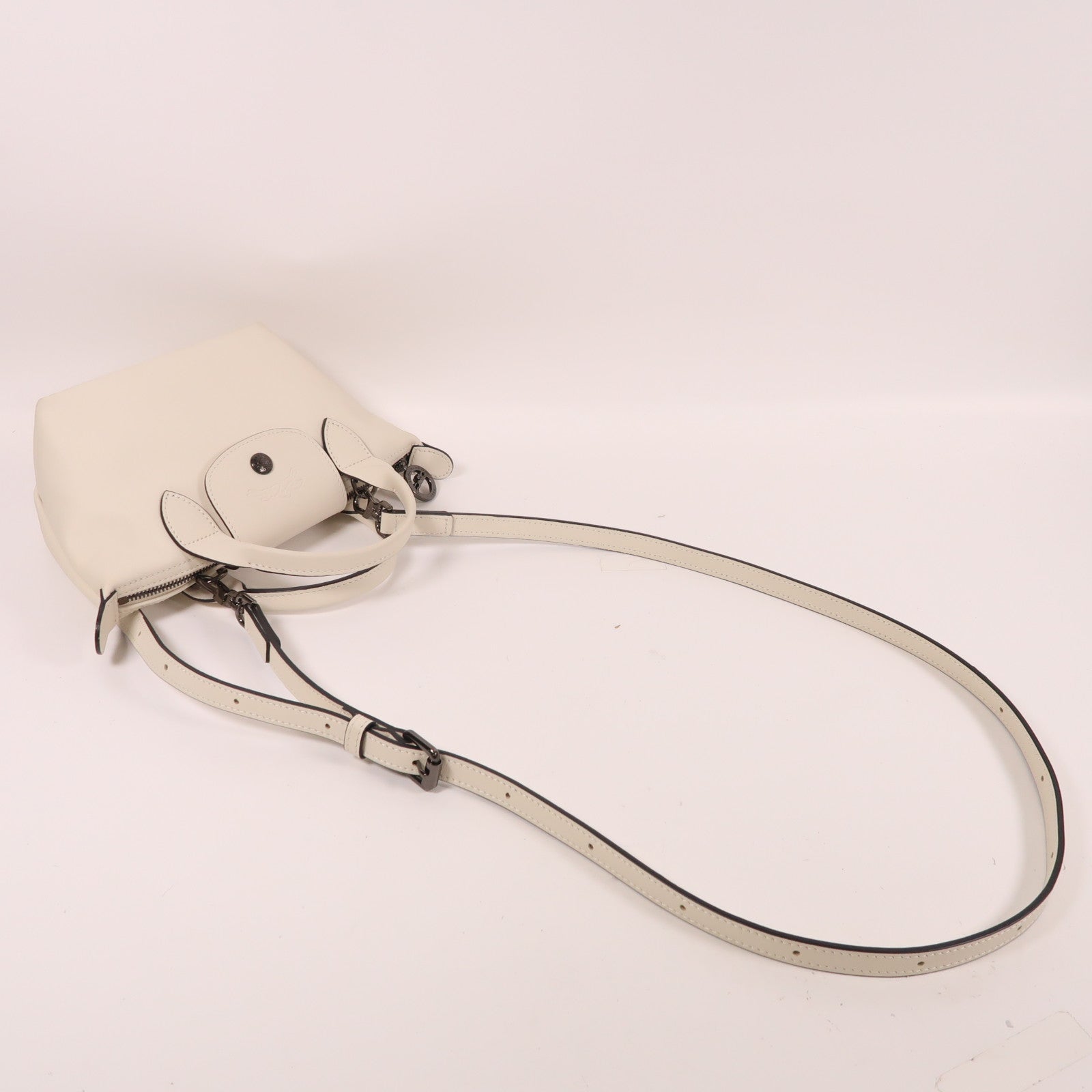Longchamp 牛皮皮革2Way Shoulder手挽肩背兩用袋