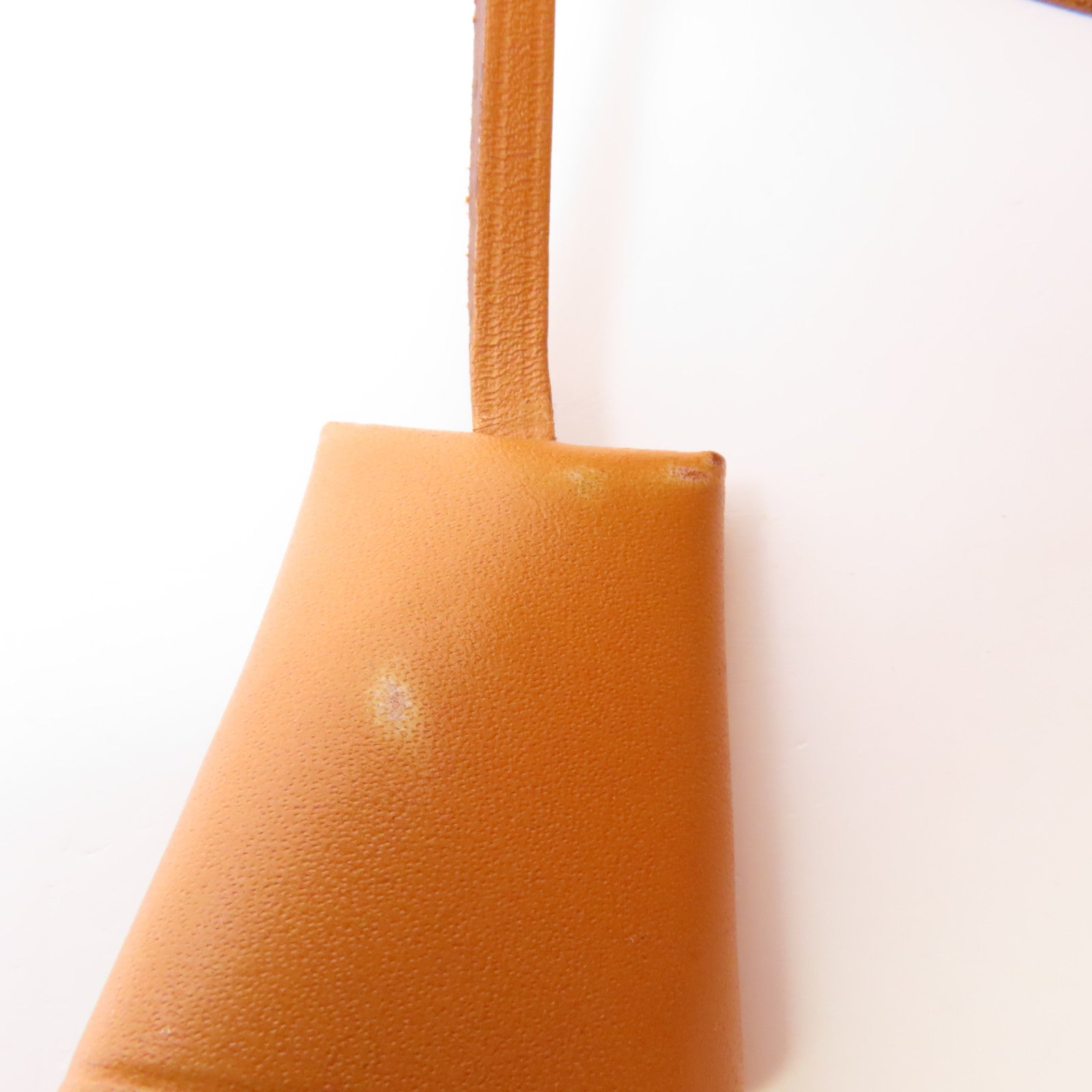 HERMES 帆布/皮革Herbag PM銀扣手挽肩背兩用袋橙色/啡色