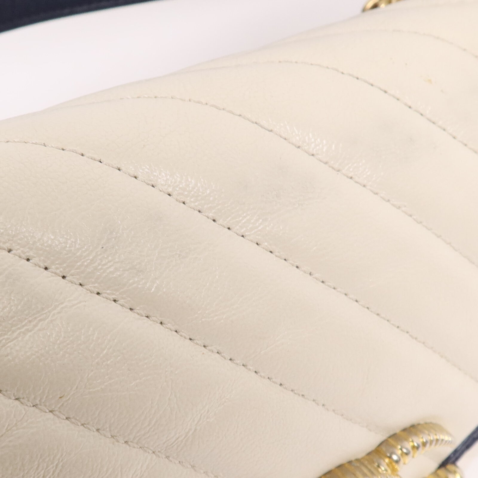 GUCCI 牛皮皮革GG Marmont金扣鏈帶肩背袋