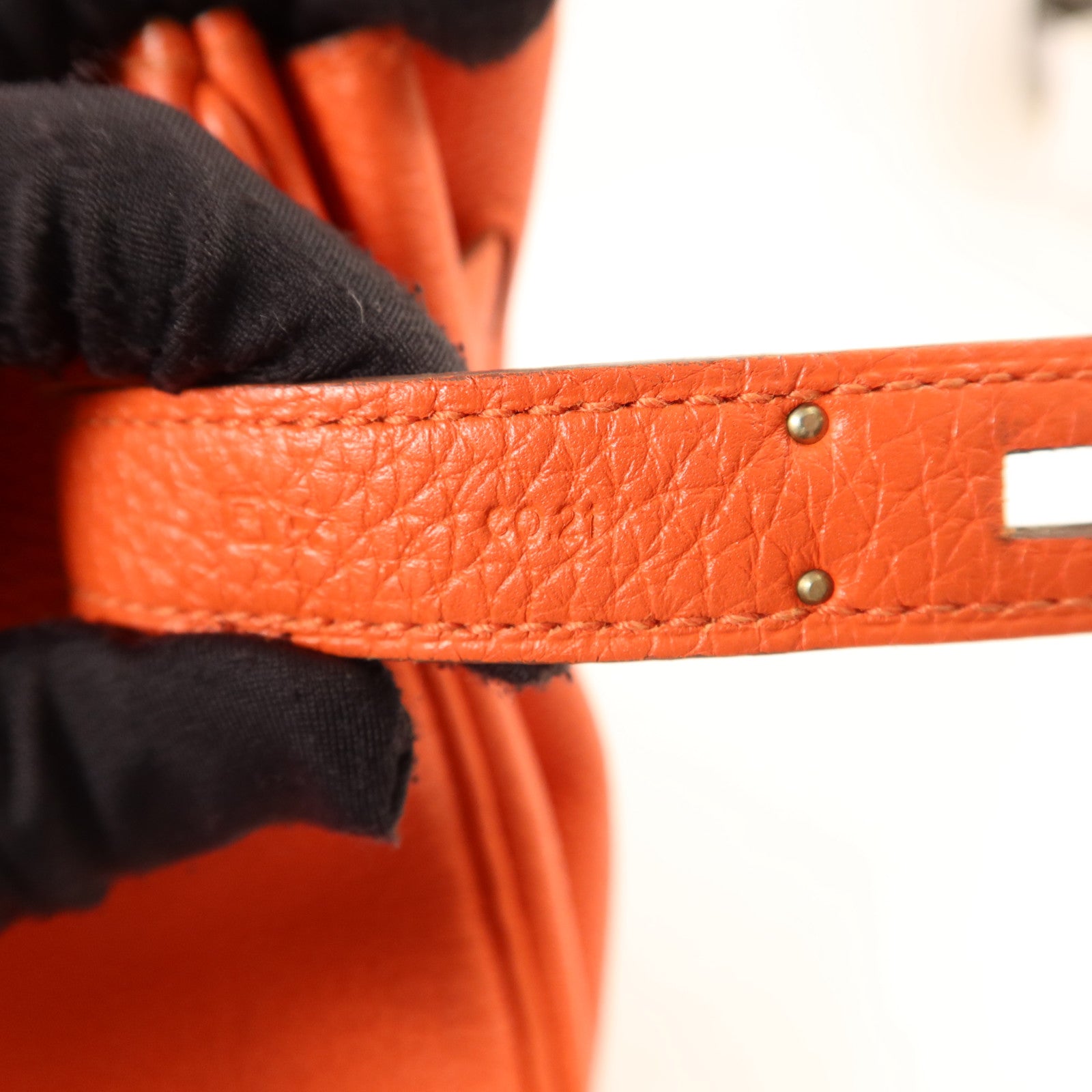 HERMES Clemence皮革Birkin 35銀扣手挽袋