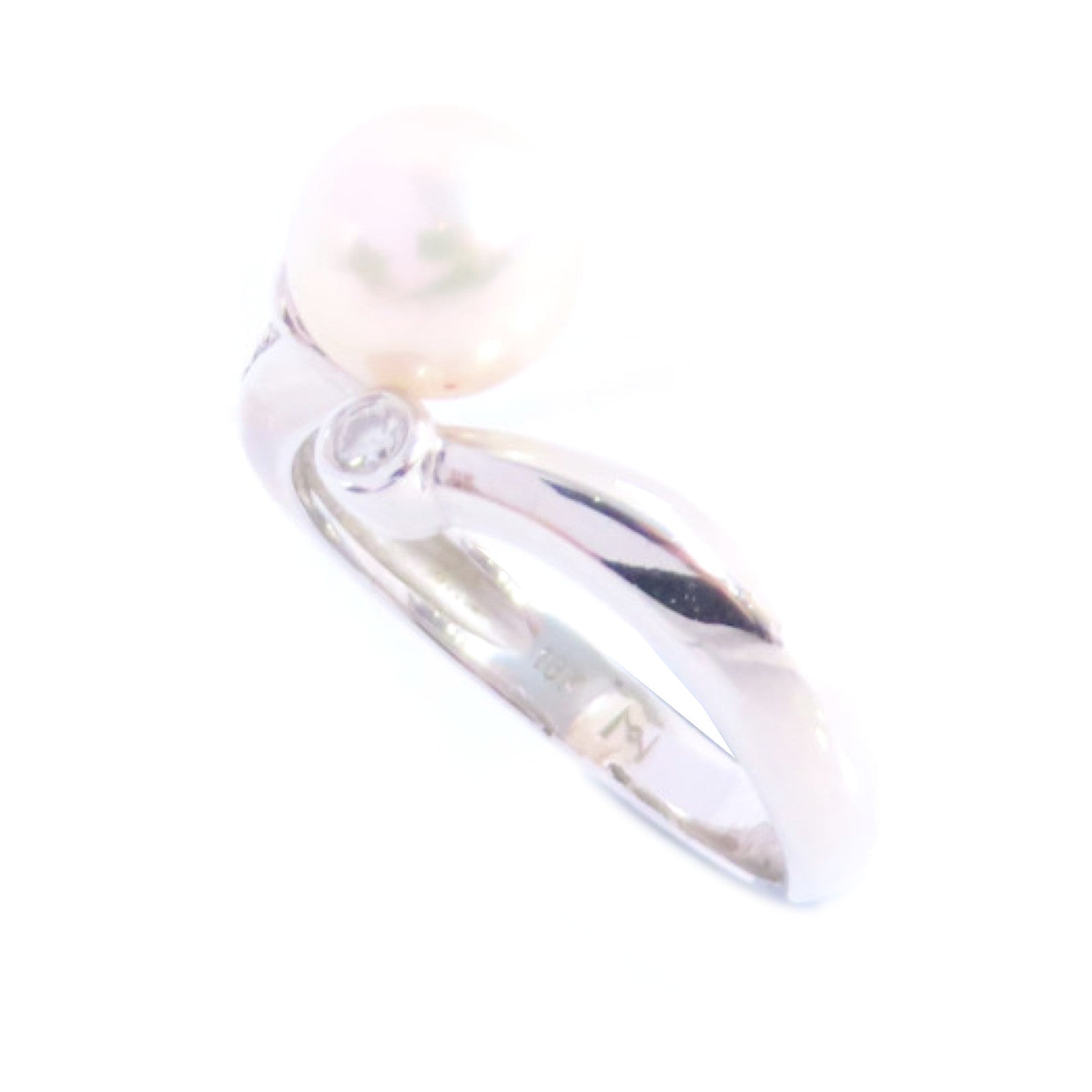 JEWELRY Pearl Ring US#4.75 18K White Gold
