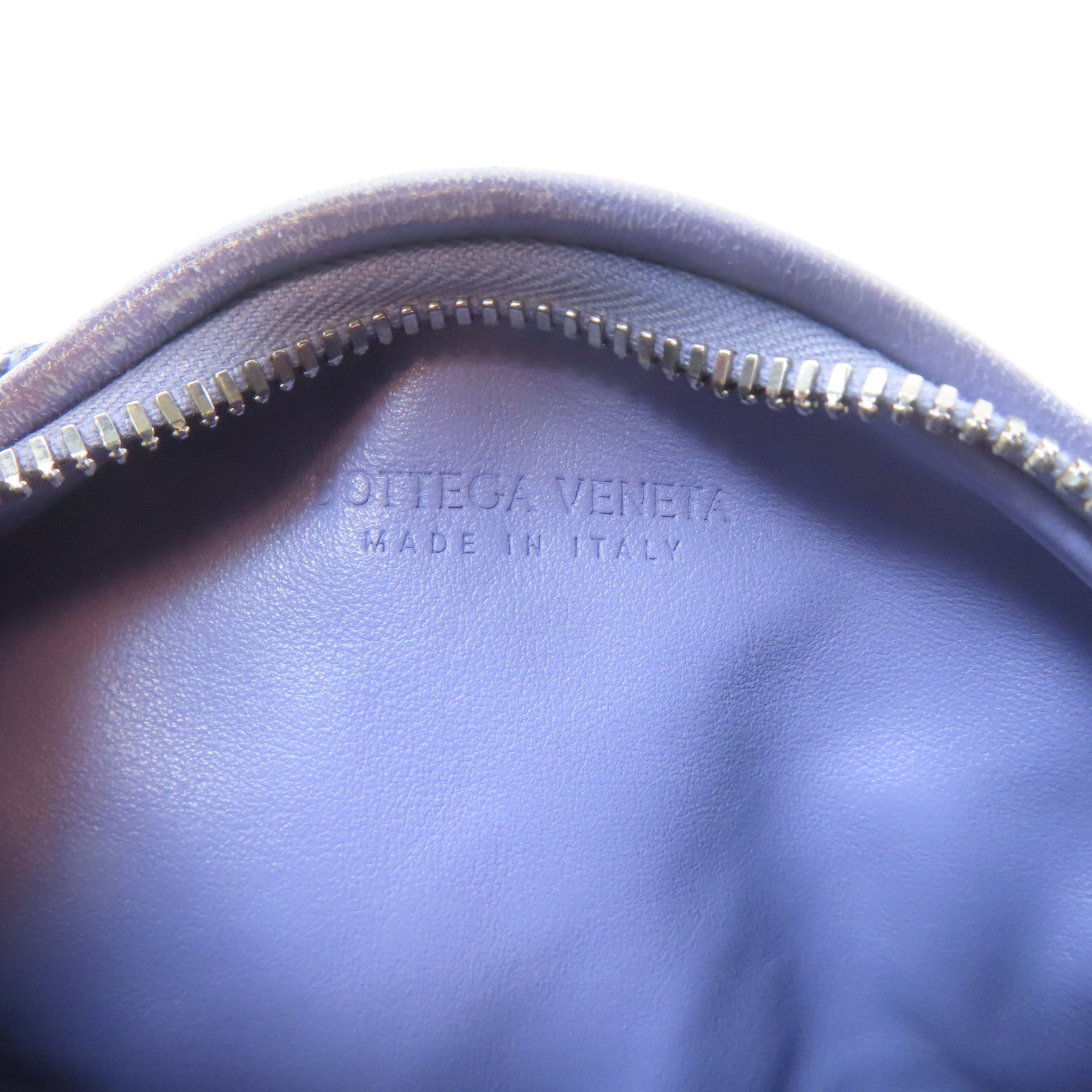 BOTTEGA VENETA 【激減優惠】牛皮皮革Mini Jodie銀扣手挽袋紫色