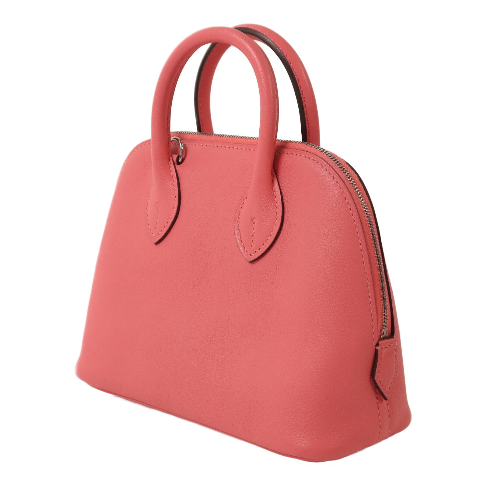 HERMES Evercolor皮革Mini Bolide 1923手挽肩背兩用袋Rose Azalee