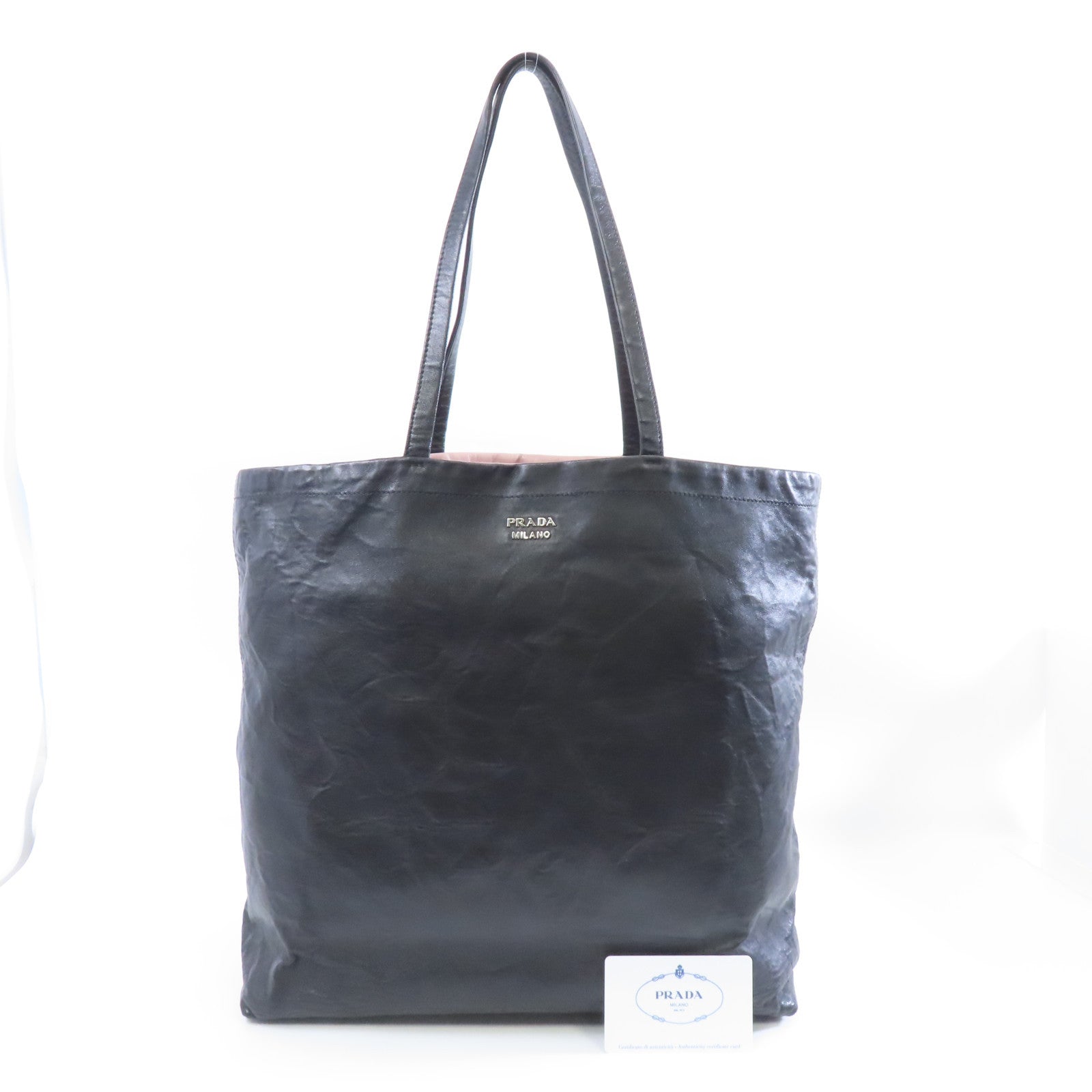 PRADA 牛皮皮革Tote Bag手挽袋黑色