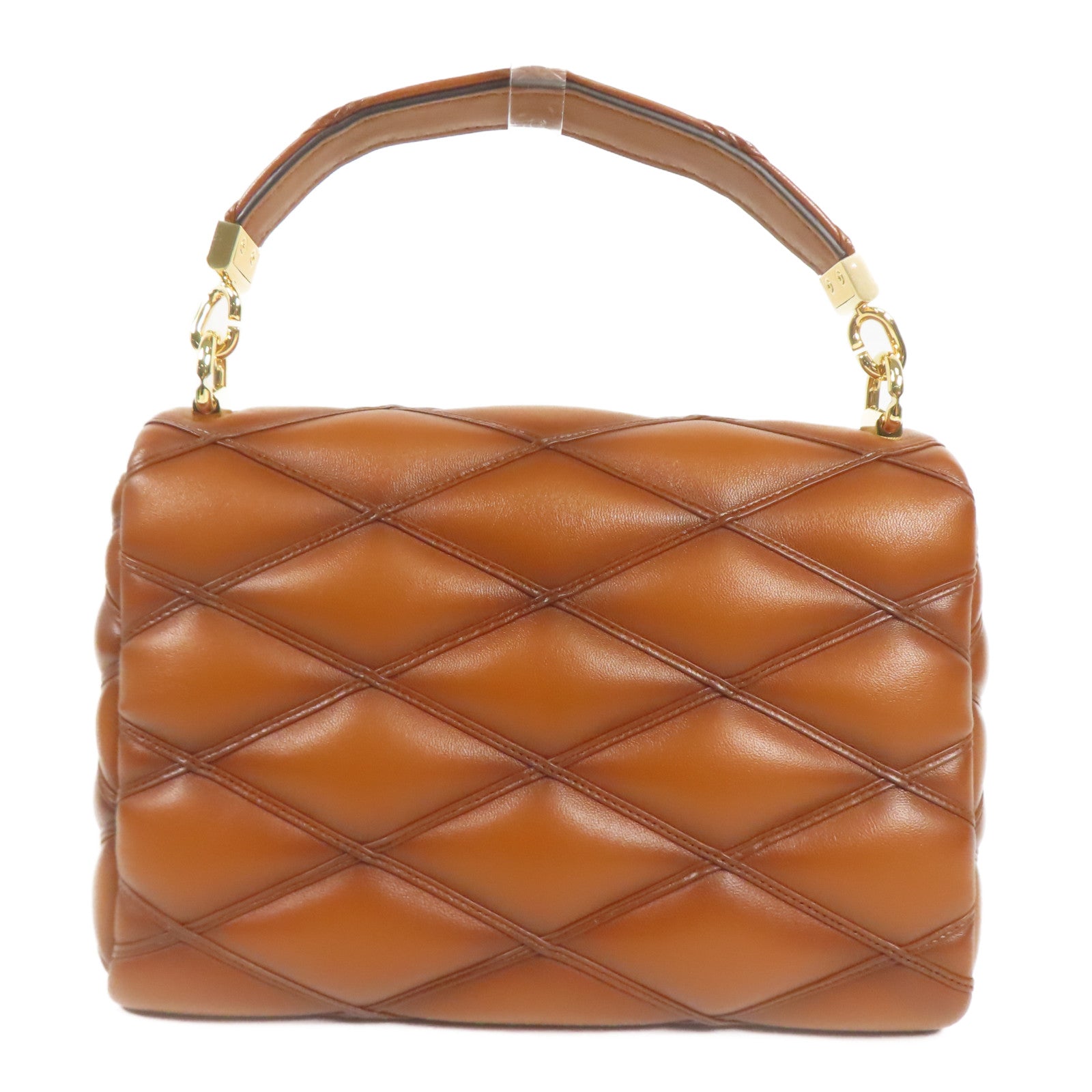 LOUIS VUITTON 羊皮皮革GO-14 MM金扣鏈帶手挽肩背兩用袋