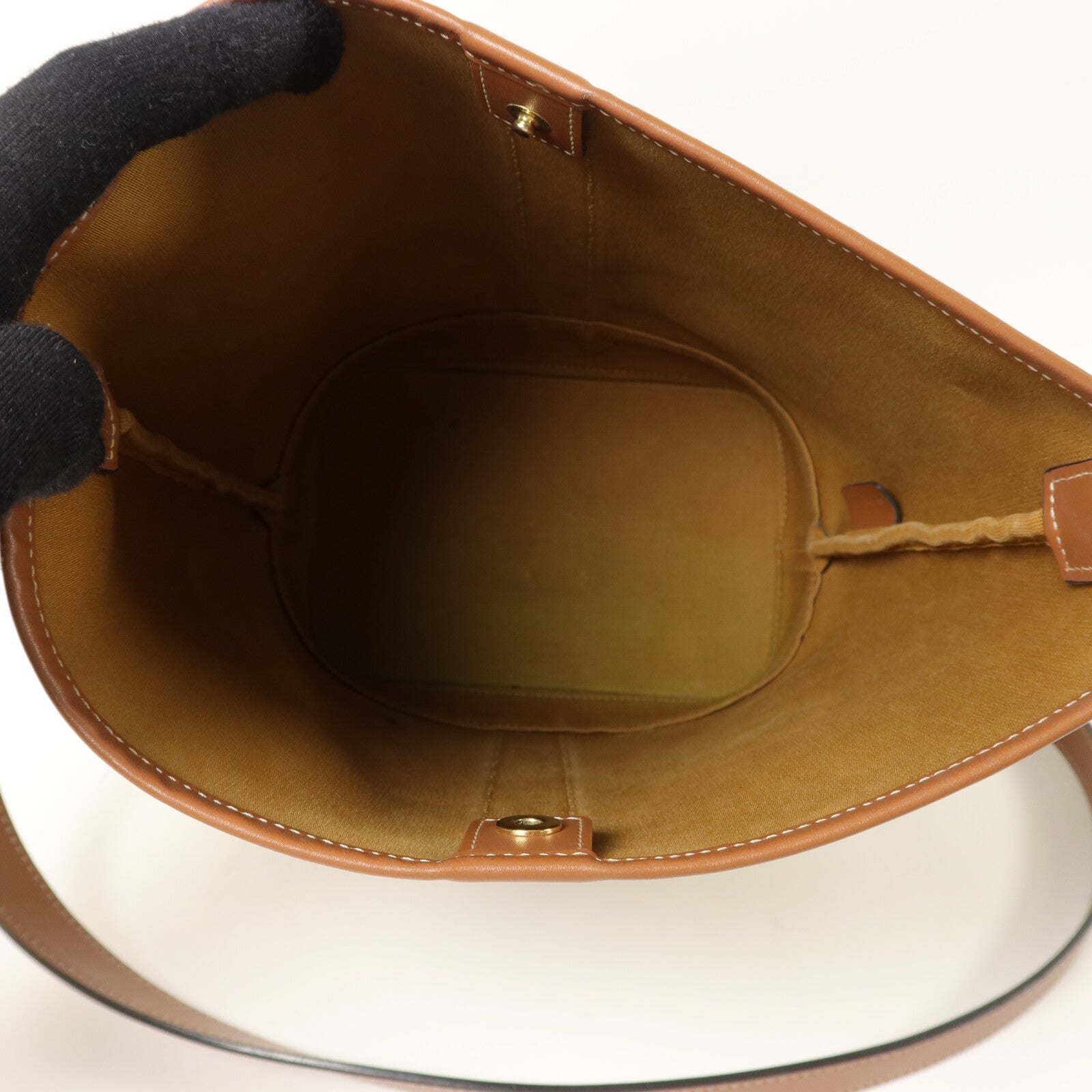 CELINE 塗層帆布Triomphe Bucket Bag Small肩背袋