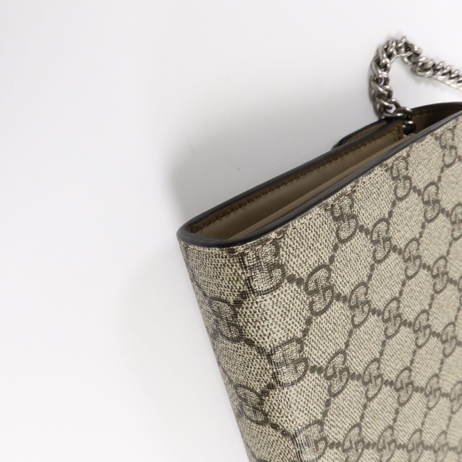 GUCCI 塗層帆布Dionysus Wallet On Chain鏈帶肩背袋