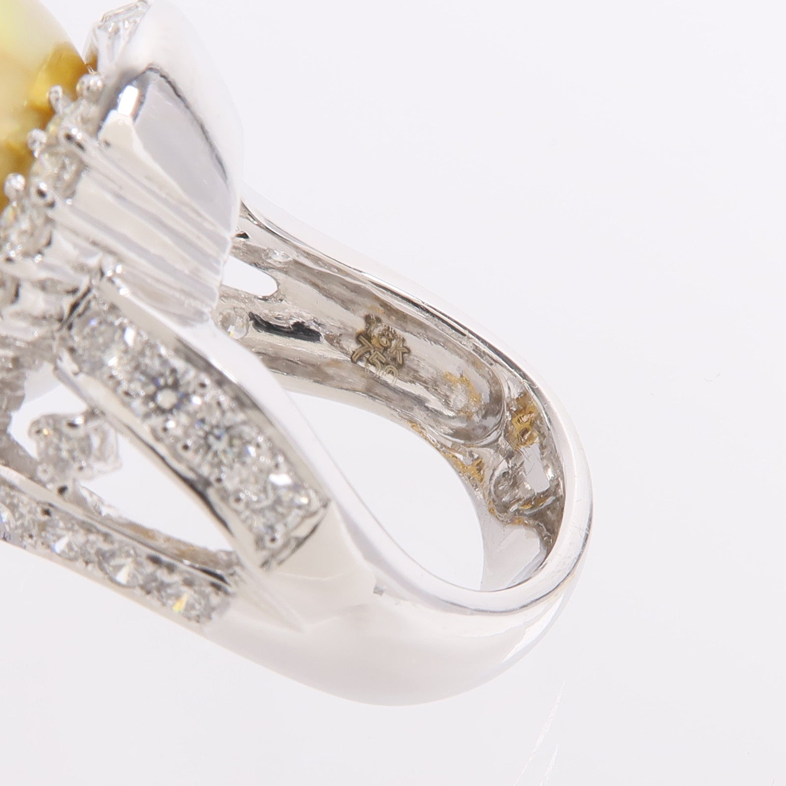 JEWELRY 18K白金/黃金Diamond Pearl Ring珍珠/鑽石戒指