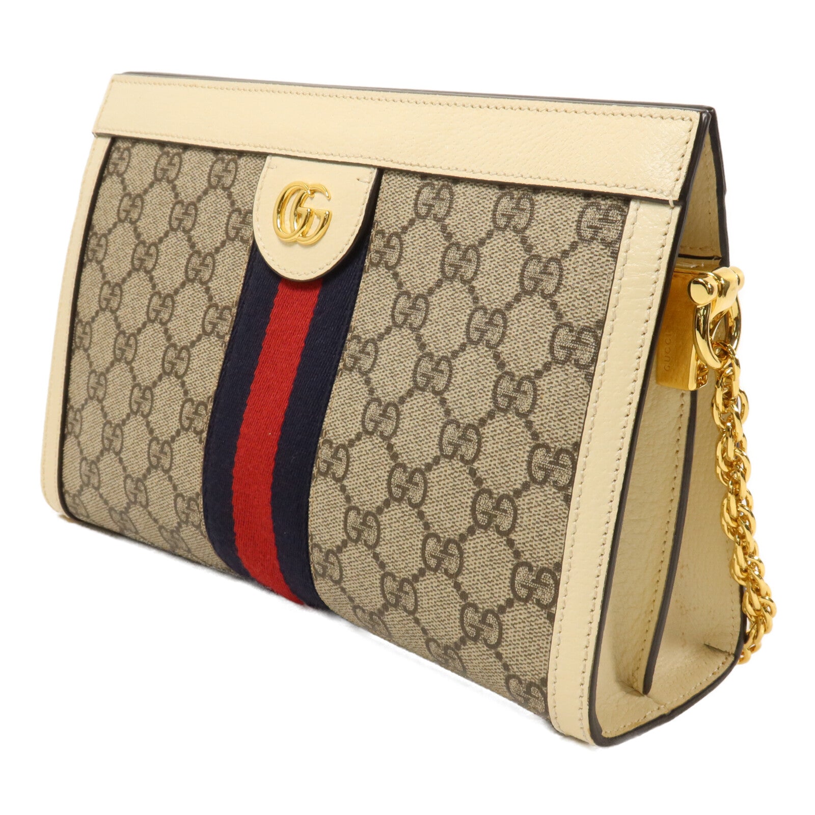 GUCCI 塗層帆布Ophidia GG Small鏈帶肩背袋