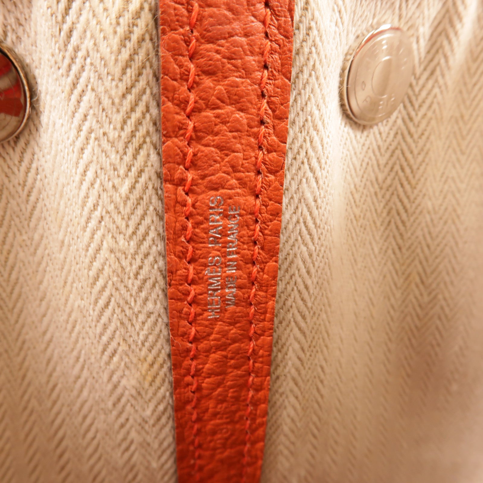 HERMES Clemence皮革Garden Party TPM手挽袋Capucine