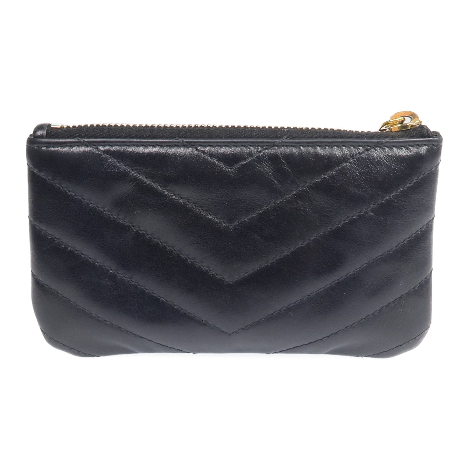 YVES SAINT LAURENT 牛皮皮革Coin Case金扣零錢包