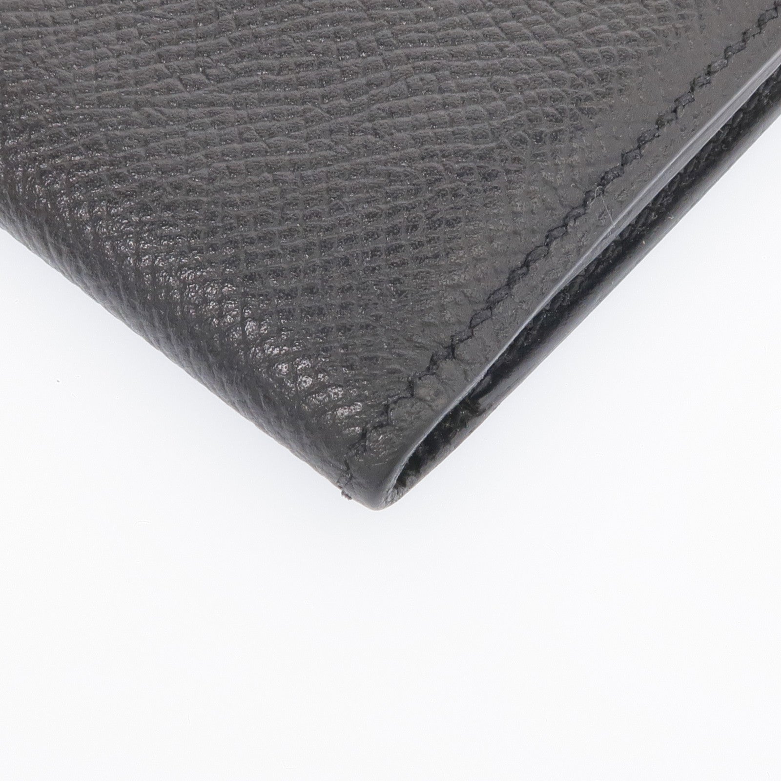 HERMES Epsom皮革Bearn Long Wallet銀扣長錢包Noir