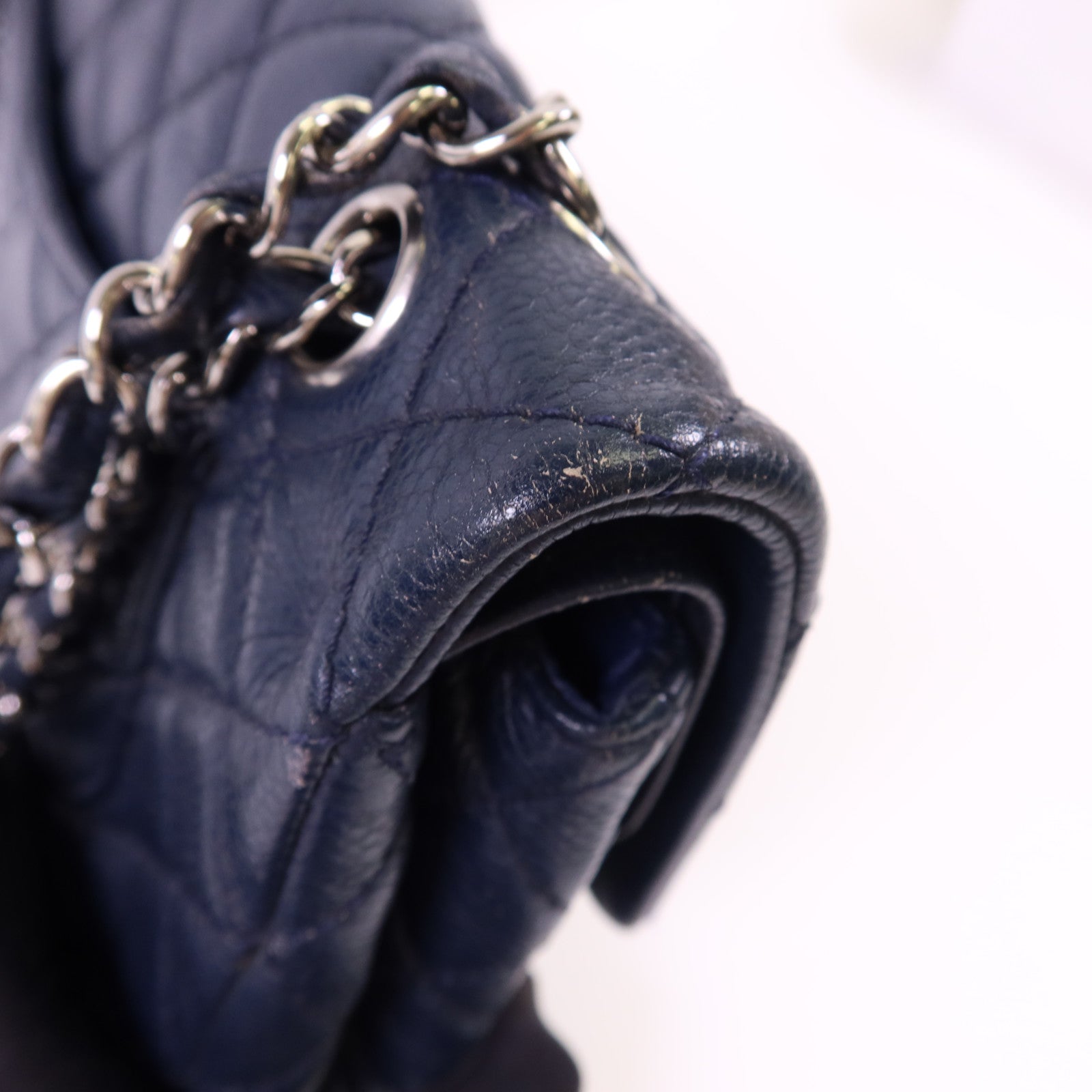 CHANEL 牛皮皮革Classic 25銀扣鏈帶肩背袋