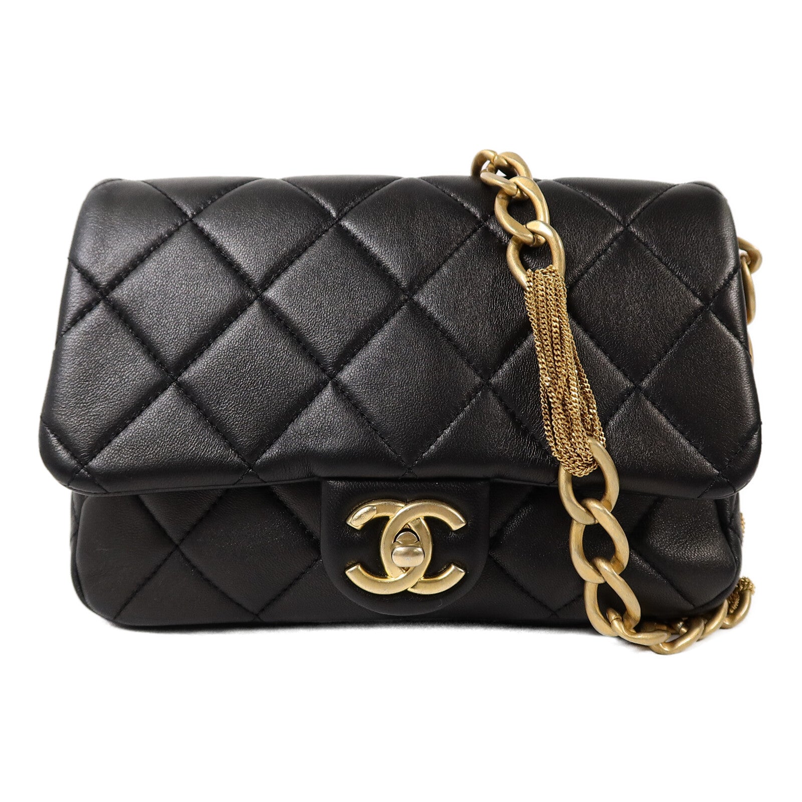 CHANEL 羊皮皮革Chain Shoulder Bag鏈帶肩背袋