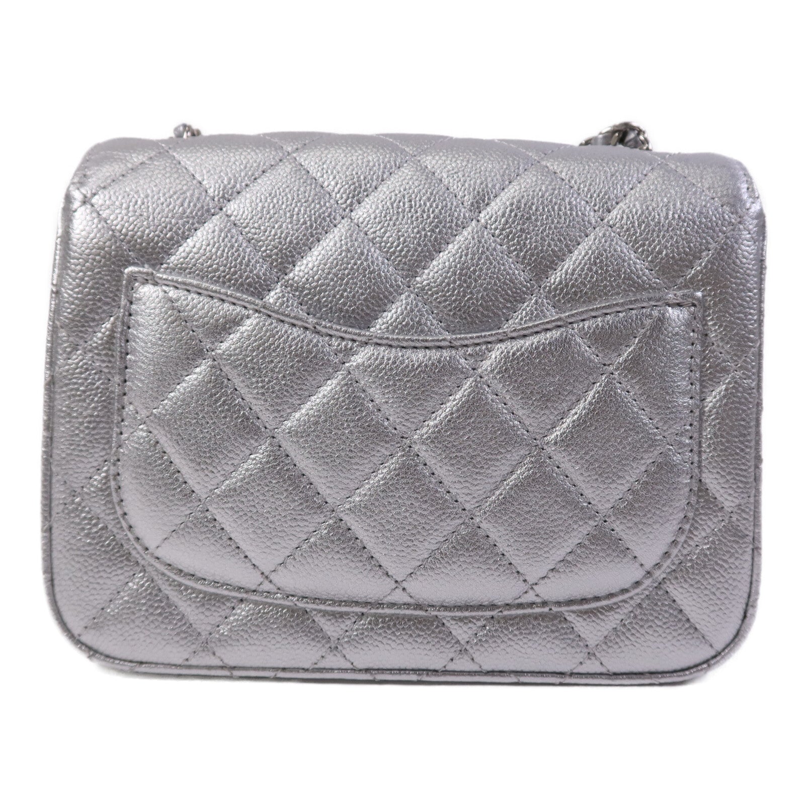 LOUIS VUITTON 牛皮皮革Mini Classic 17銀扣鏈帶肩背袋