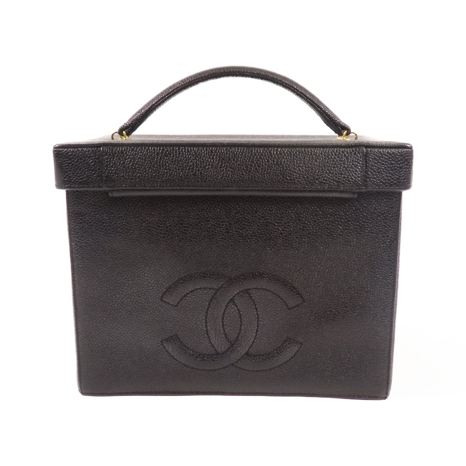 CHANEL 牛皮皮革2 Way Shoulder Bag金扣鏈帶手挽肩背兩用袋