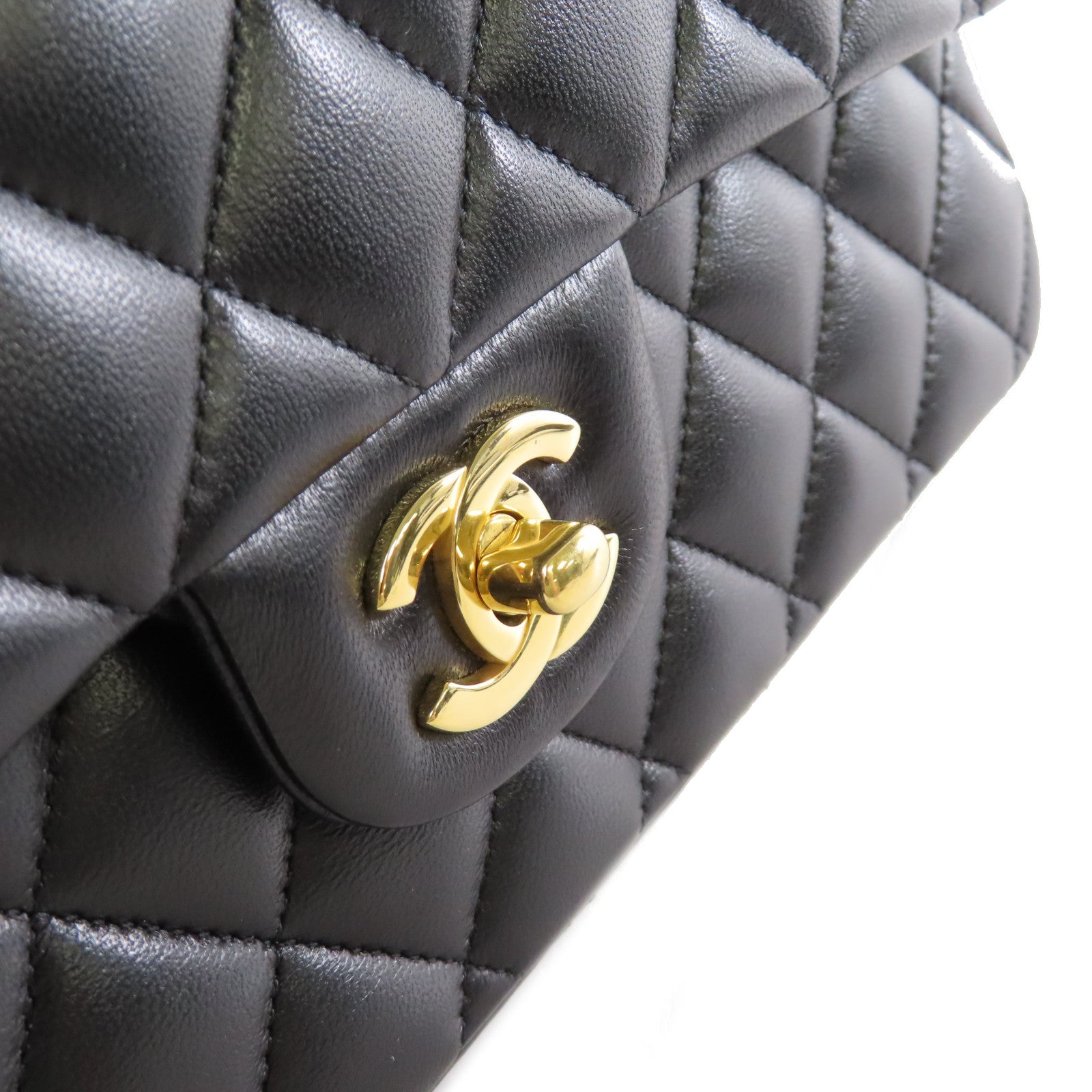 CHANEL **【激減優惠】菱格羊皮皮革Classic Chain Shoulder Bag金扣鏈帶肩背袋黑色