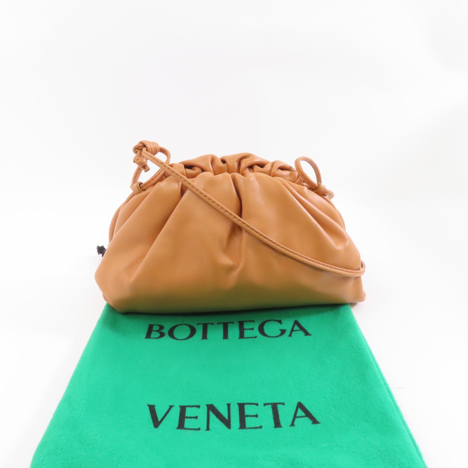 BOTTEGA VENETA 牛皮皮革Shoulder Bag金扣肩背袋棕色