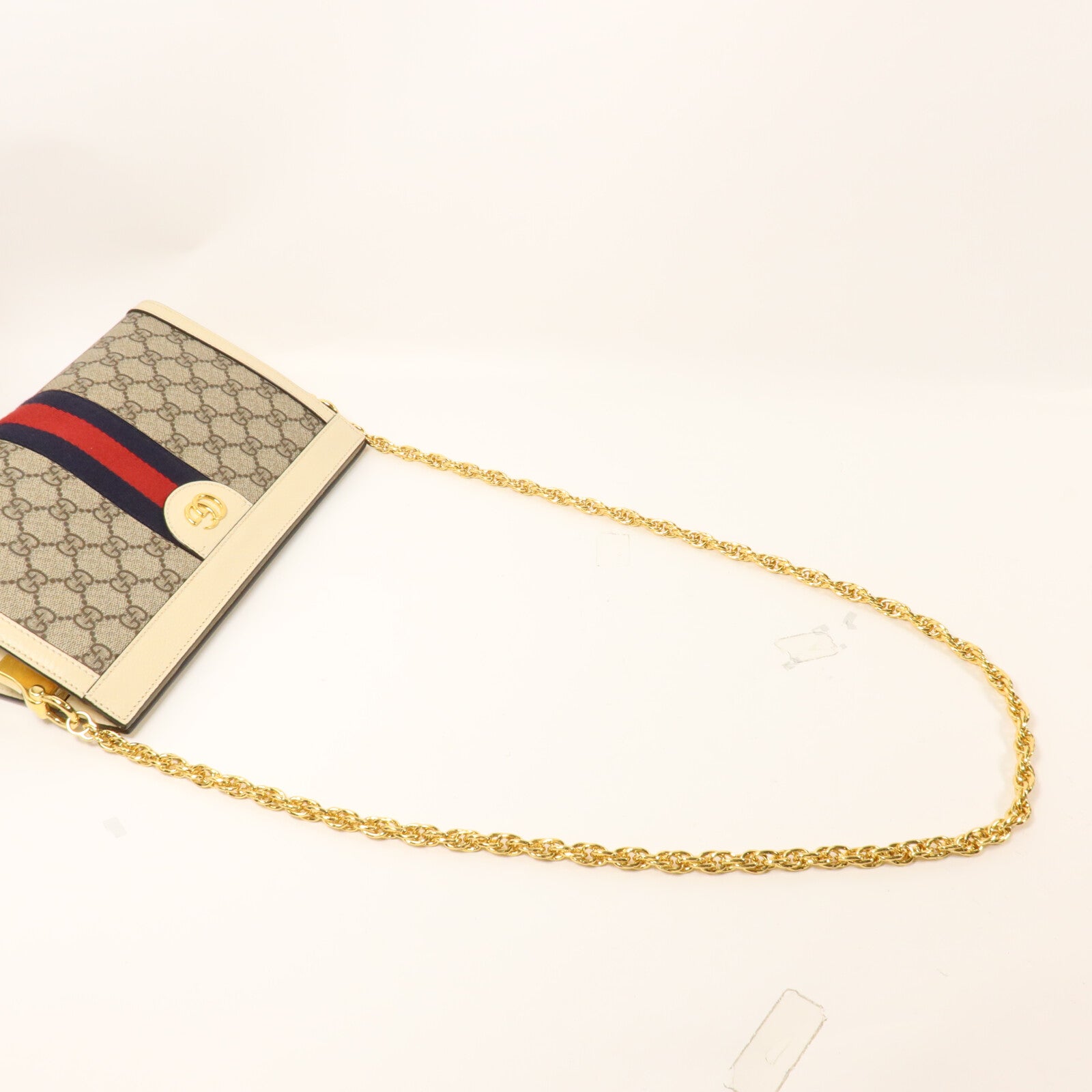 GUCCI 塗層帆布Ophidia GG Small鏈帶肩背袋