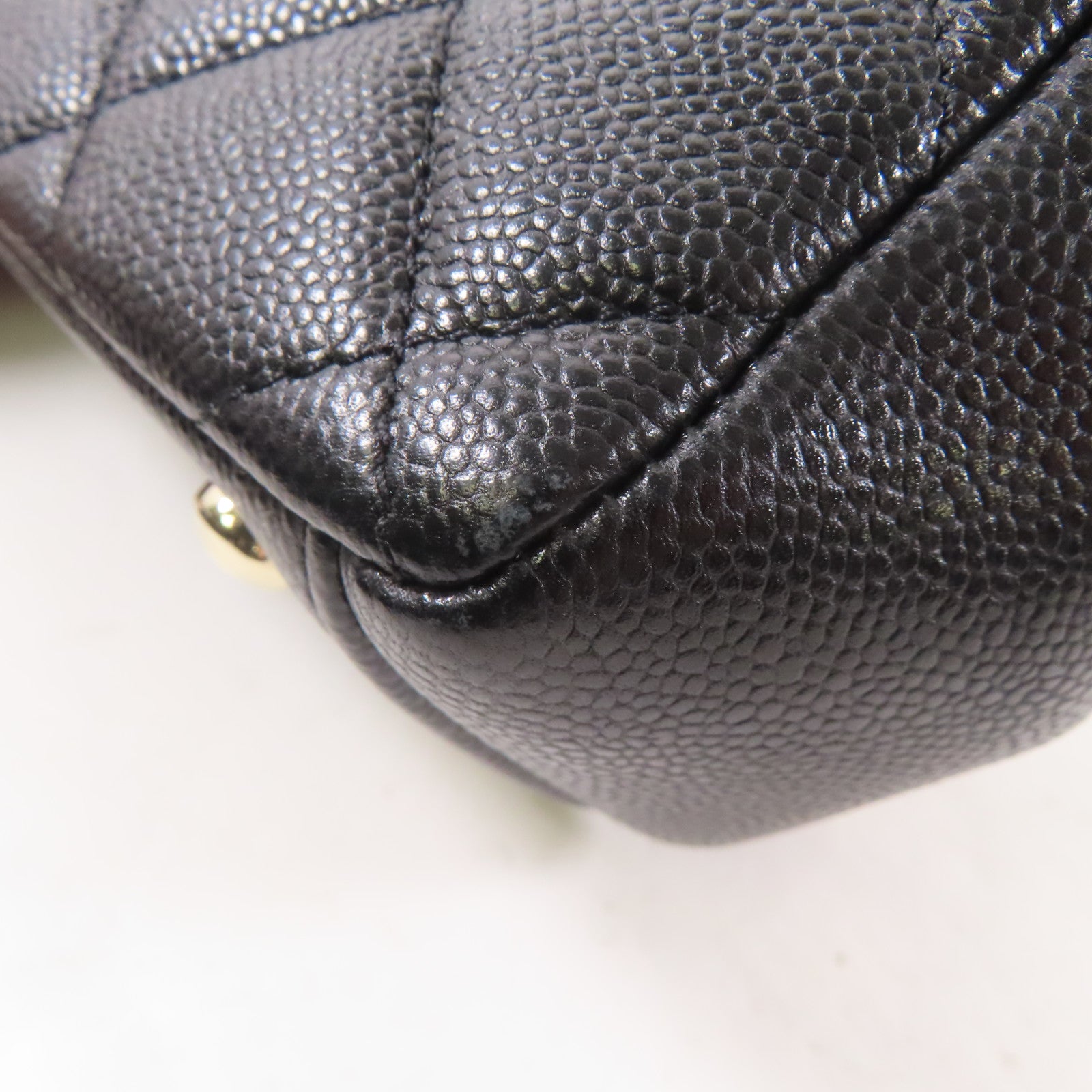 CHANEL 牛皮皮革2 Way Shoulder Bag金扣手挽肩背兩用袋黑色