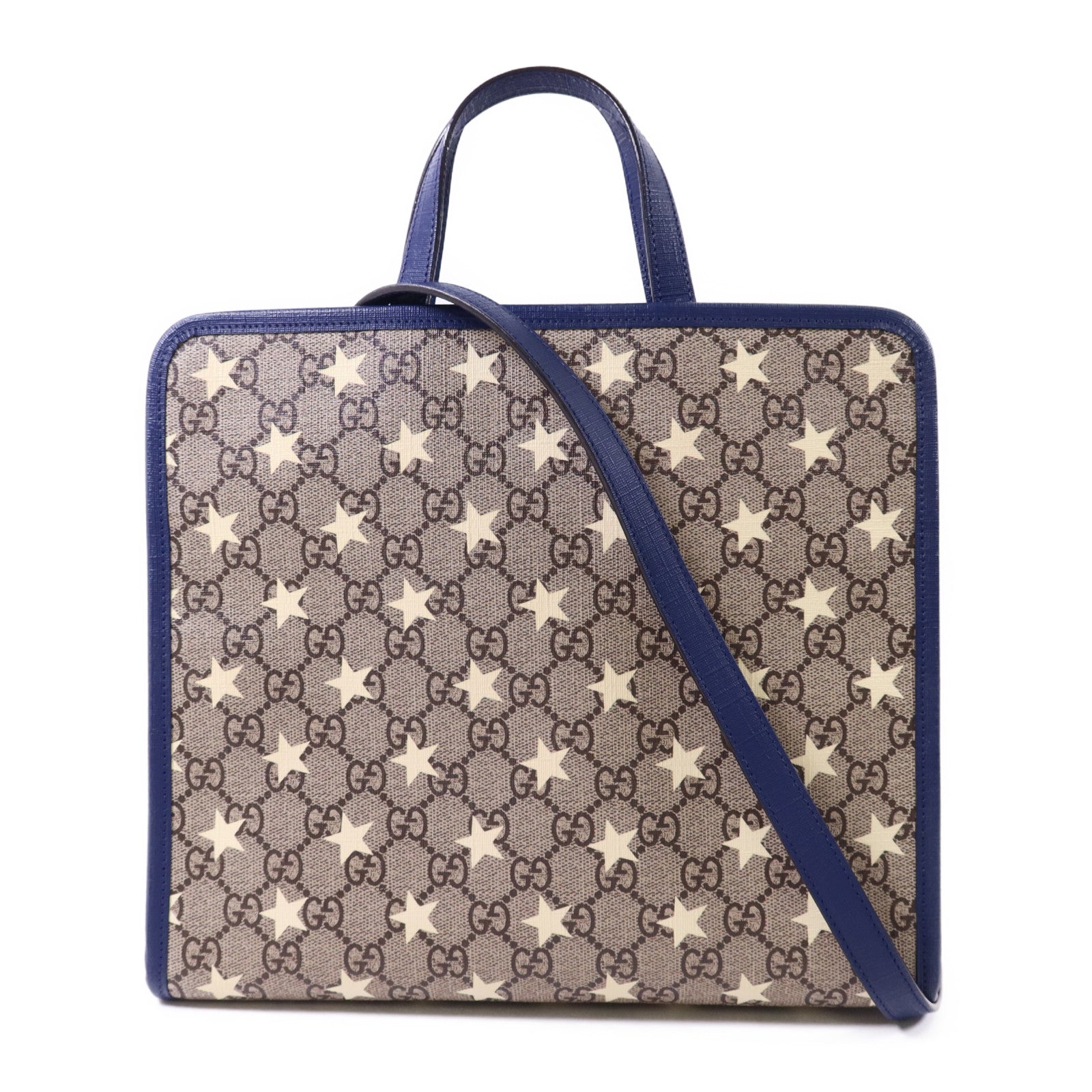 GUCCI 塗層帆布2 Way Shoulder Bag銀扣手挽肩背兩用袋