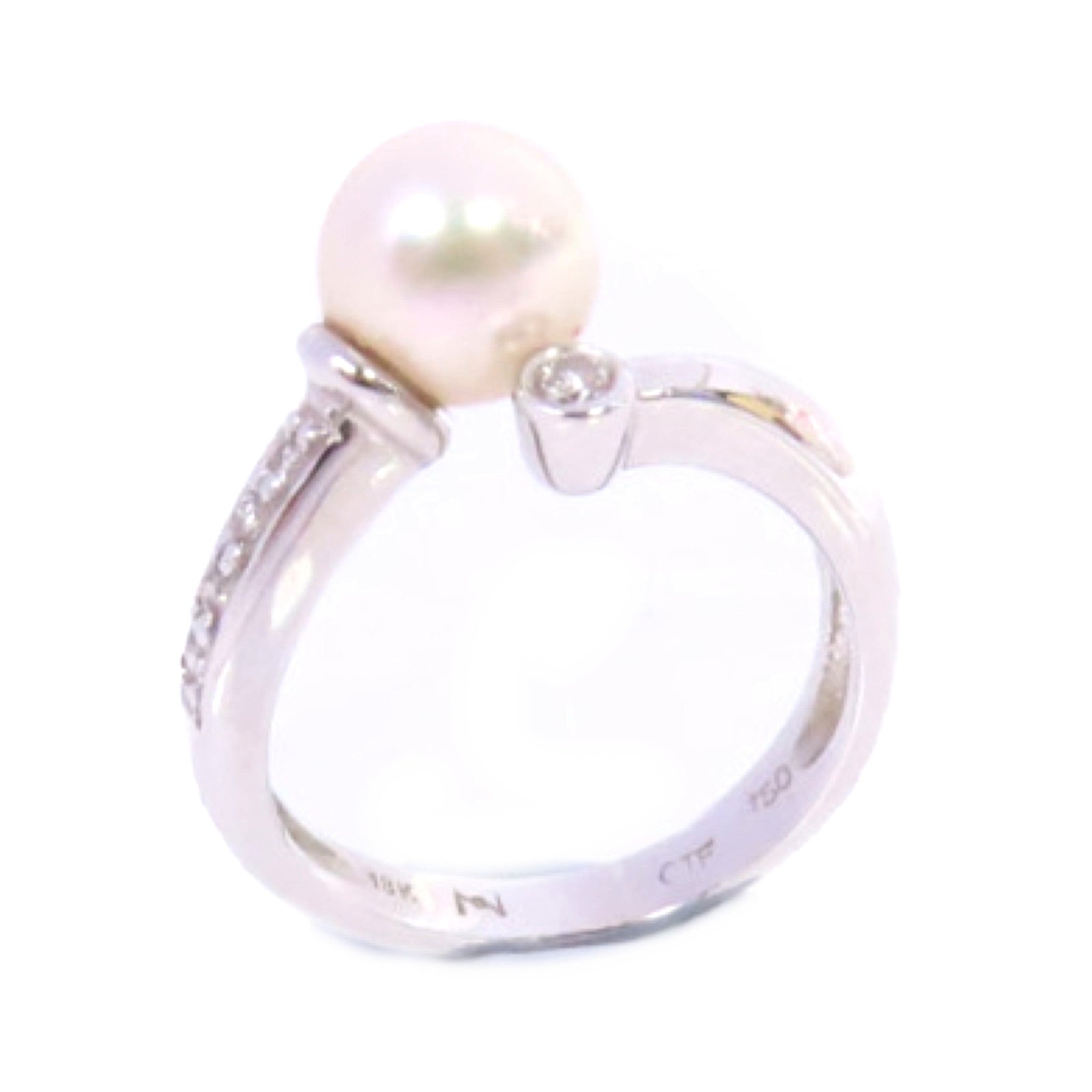 JEWELRY Pearl Ring US#4.75 18K White Gold