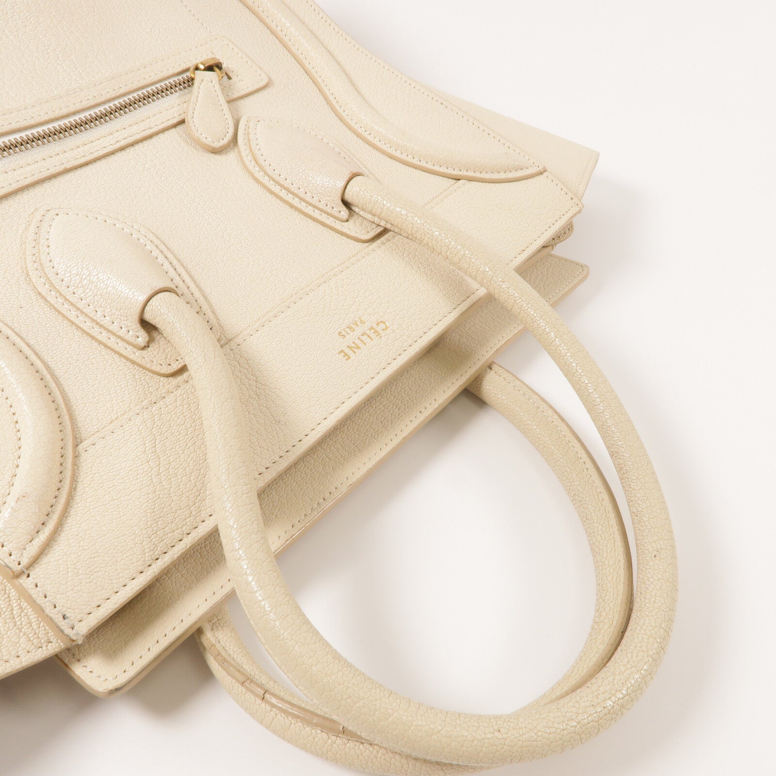 CELINE 牛皮皮革Micro Luggage手挽袋
