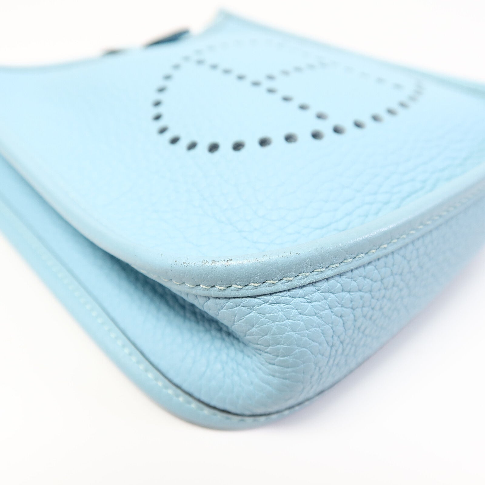 HERMES Evelyne TPM肩背袋Bleu Atoll