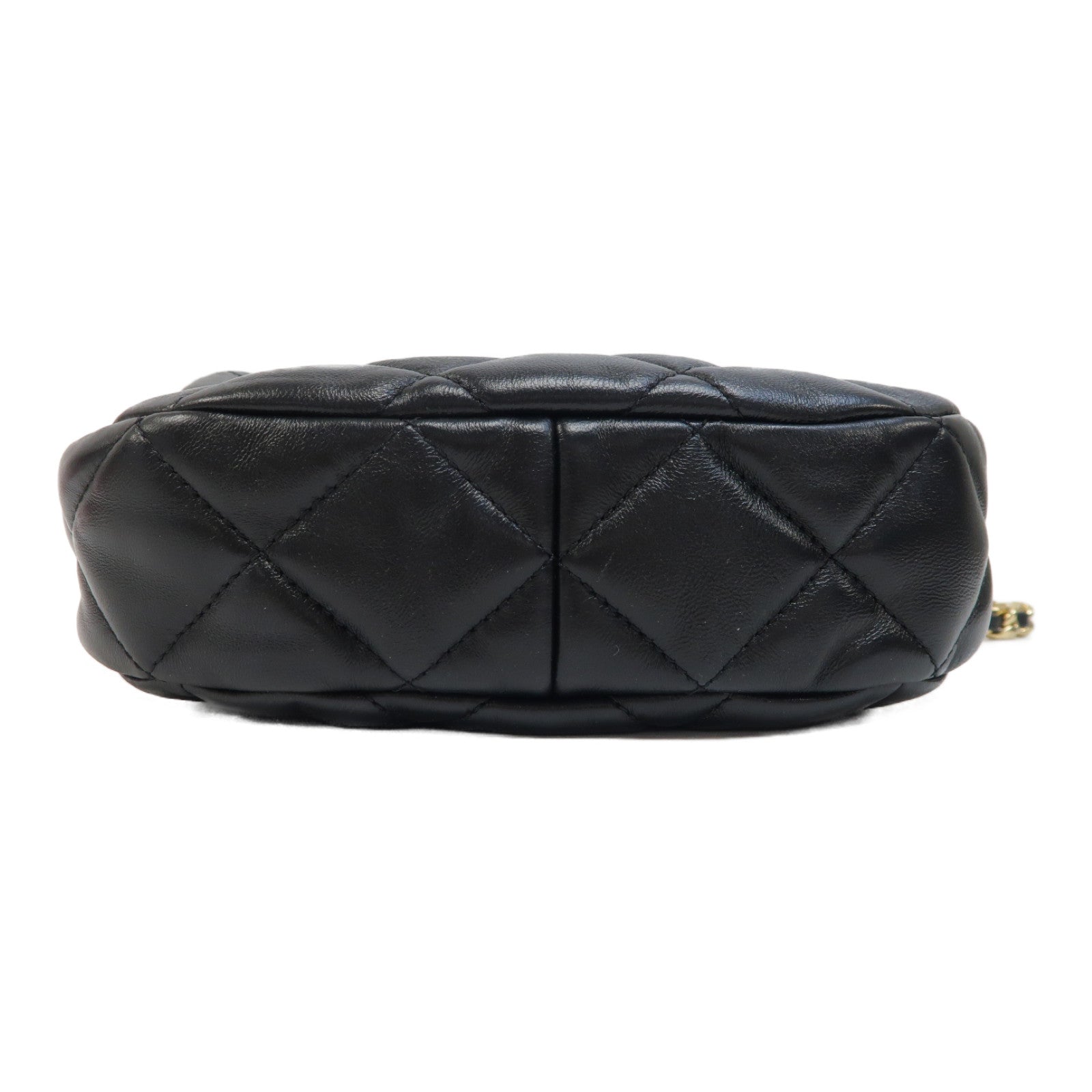 CHANEL 菱格羊皮皮革2way Chain Shoulder Bag金扣手挽肩背兩用袋黑色