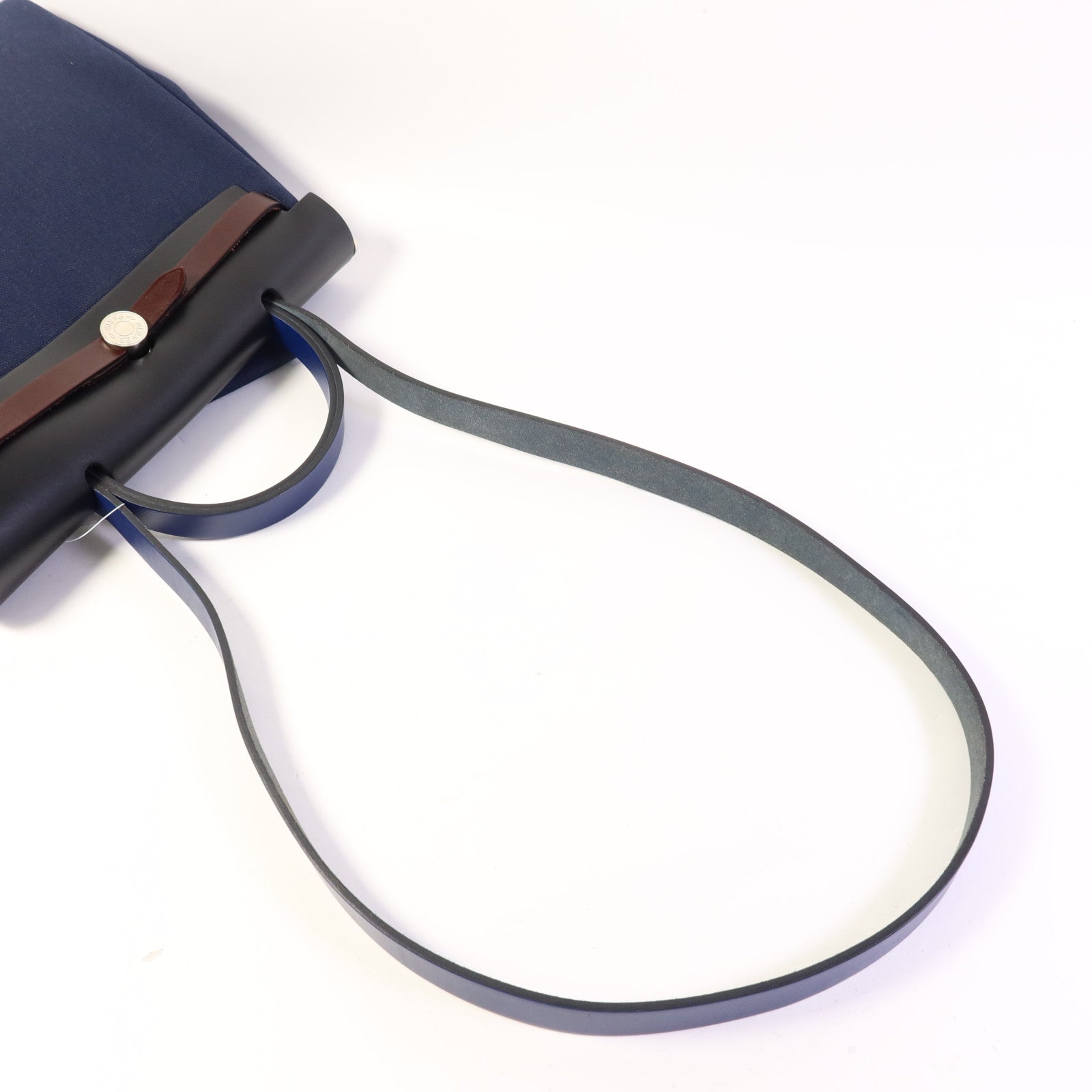 HERMES 帆布Herbag PM銀扣手挽肩背兩用袋
