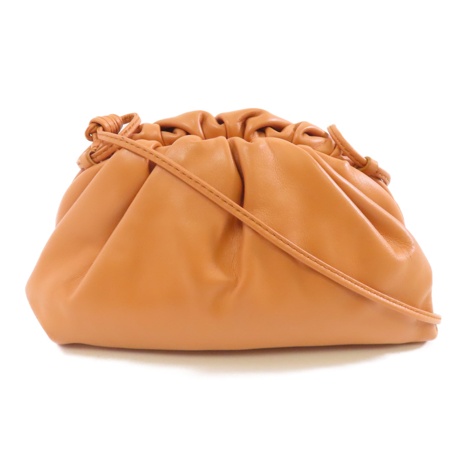 BOTTEGA VENETA 牛皮皮革Shoulder Bag金扣肩背袋棕色