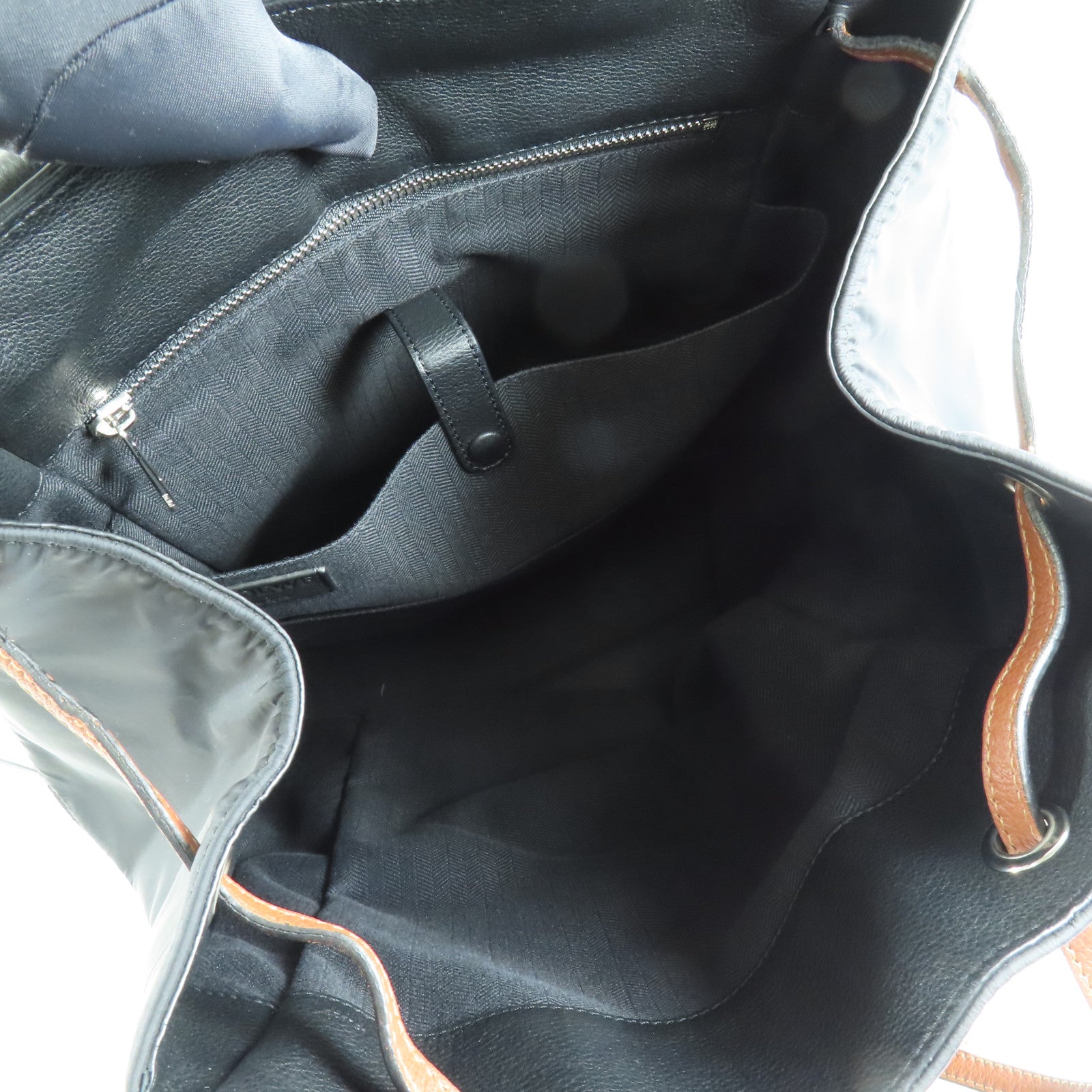 LOEWE 皮革/尼龍Puzzle Trainer銀扣背包