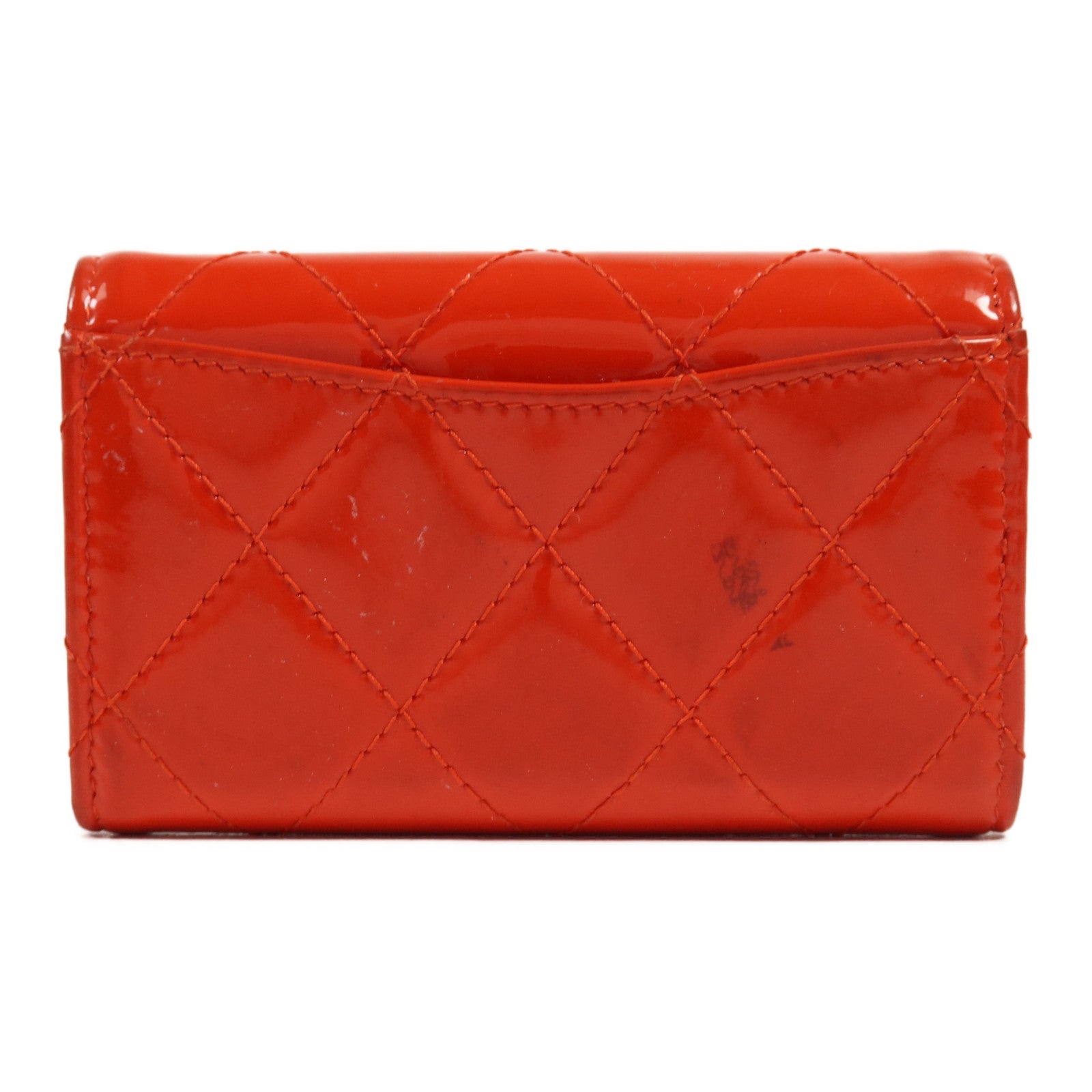 CHANEL 漆皮皮革Key Holder銀扣鑰匙包